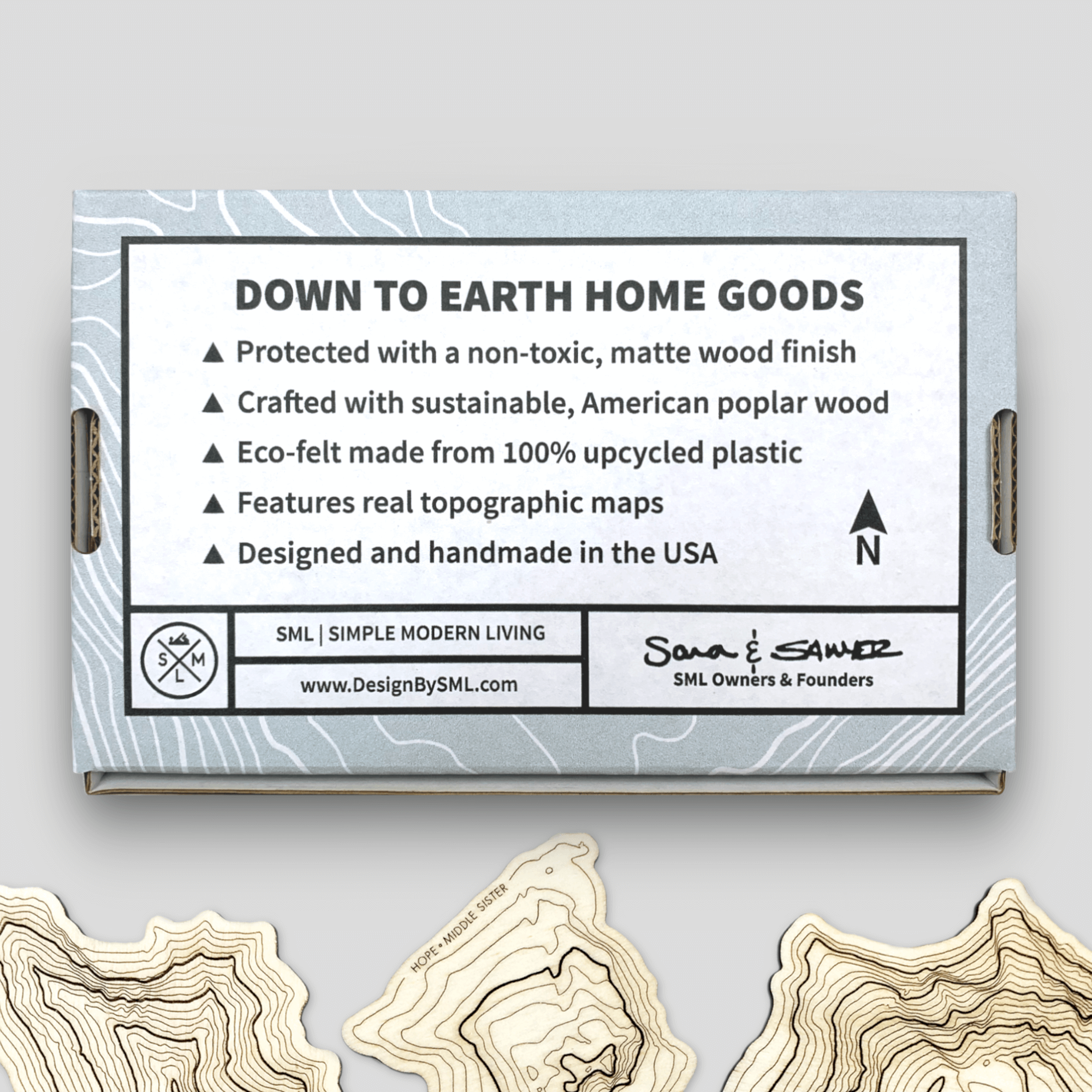 Three Sisters Topography Coasters - Set of 3