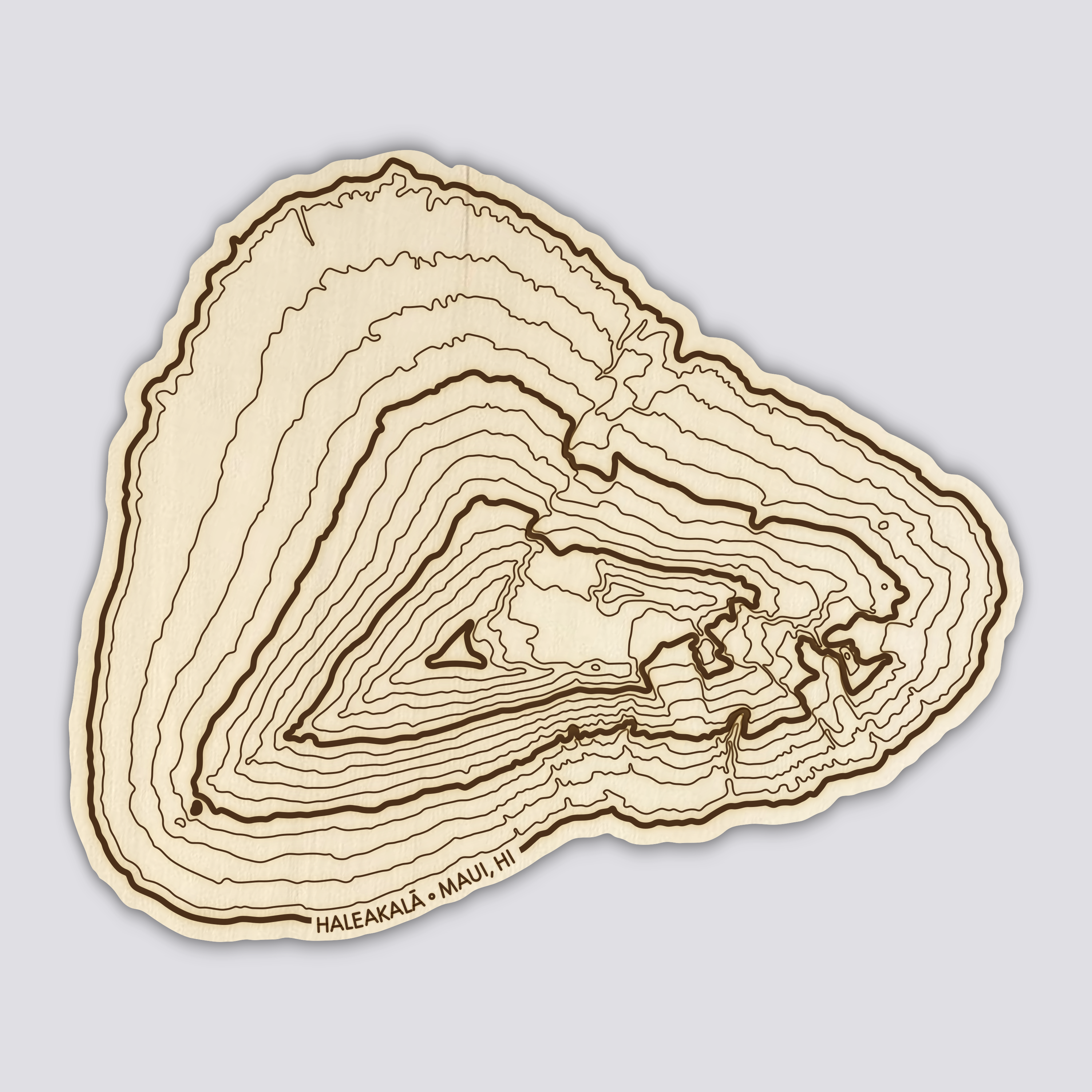 Hawaii Volcanoes Topography Coasters - Set of 4