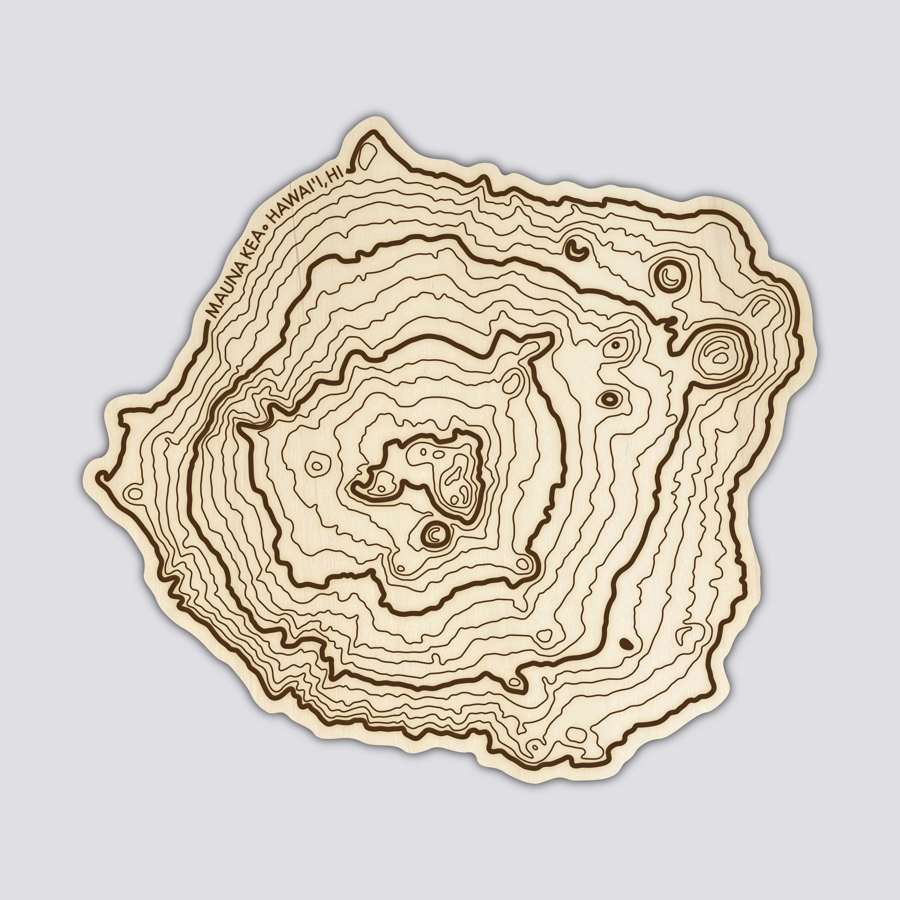 Hawaii Volcanoes Topography Coasters - Set of 4