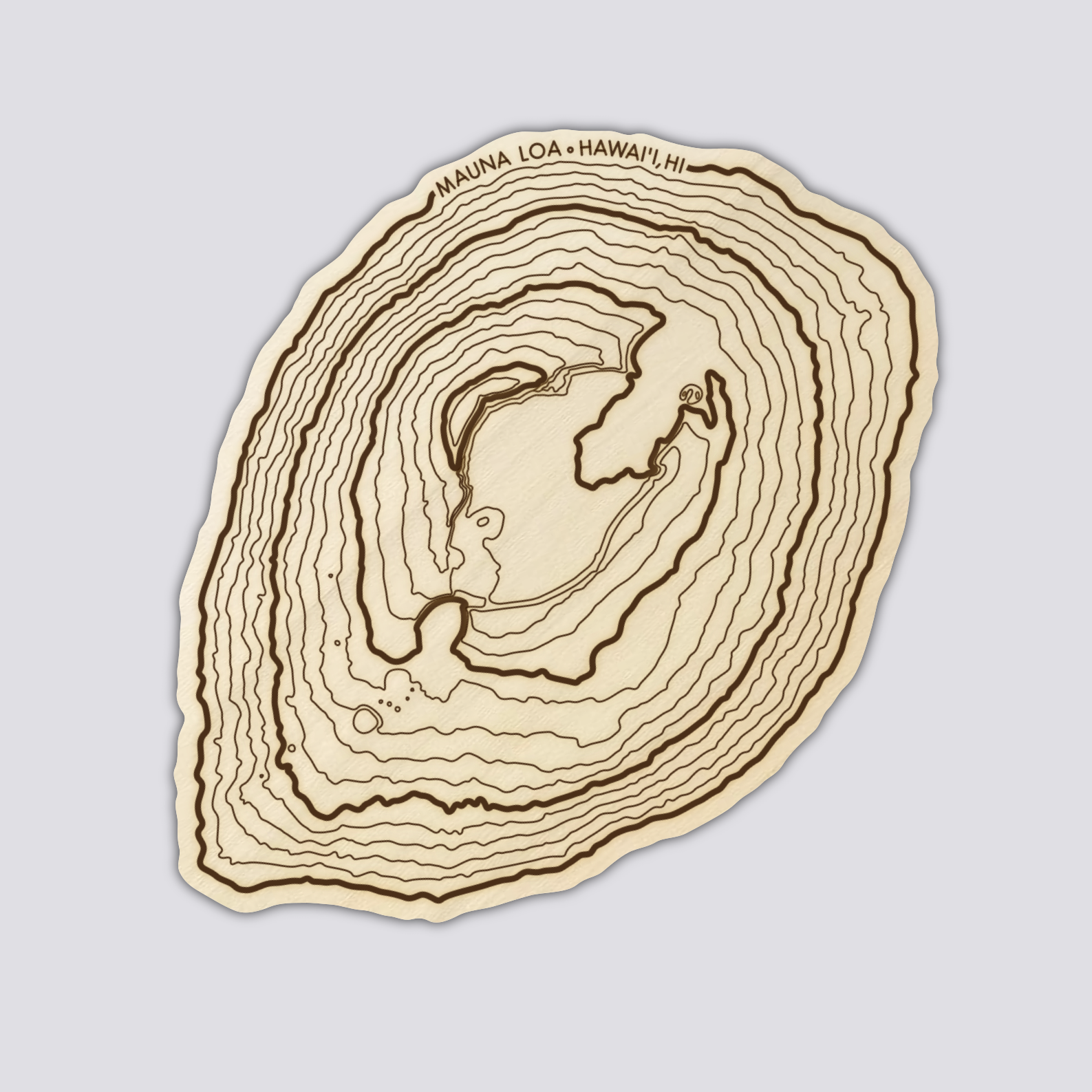 Hawaii Volcanoes Topography Coasters - Set of 4