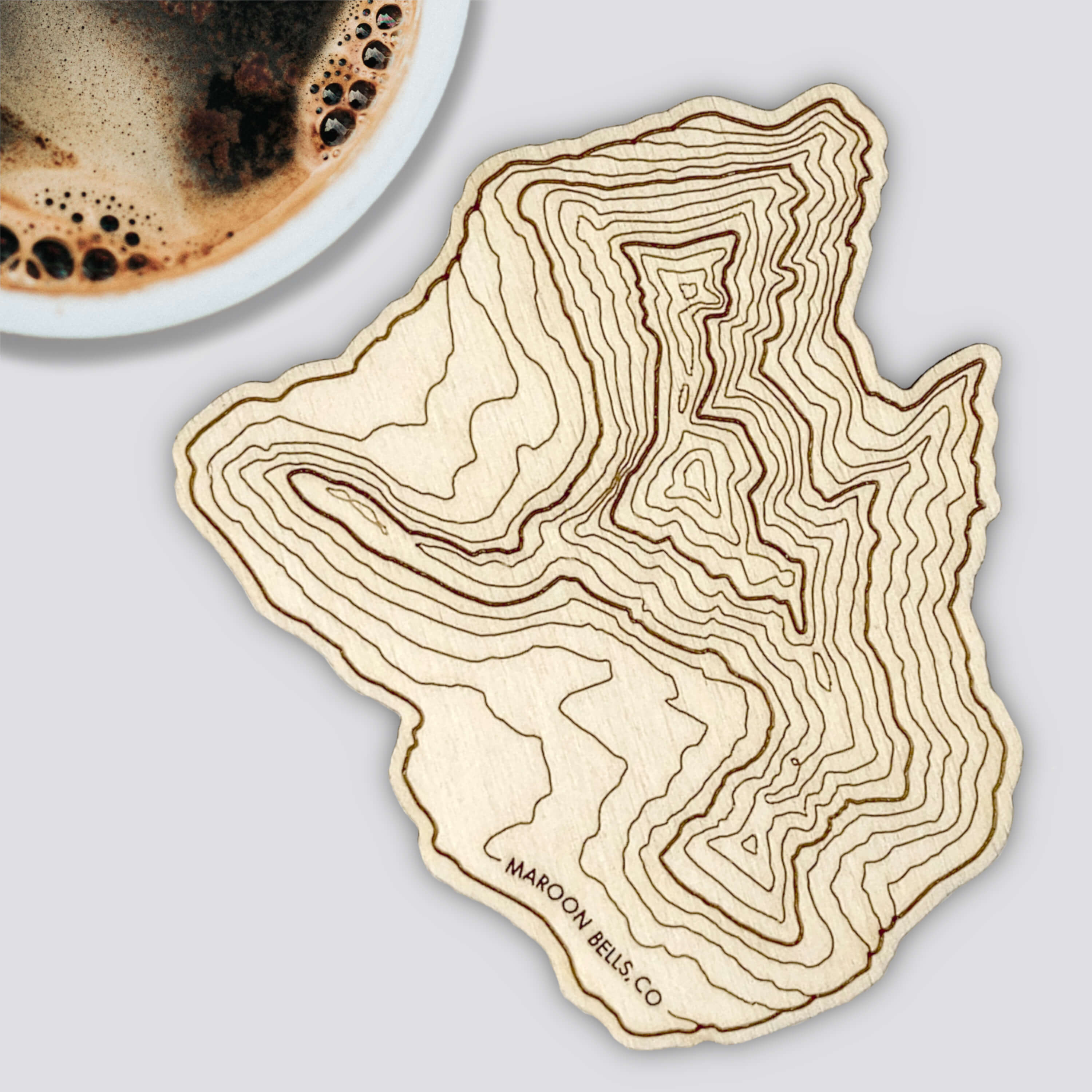 Colorado Mountains Topography Coasters - Set of 4