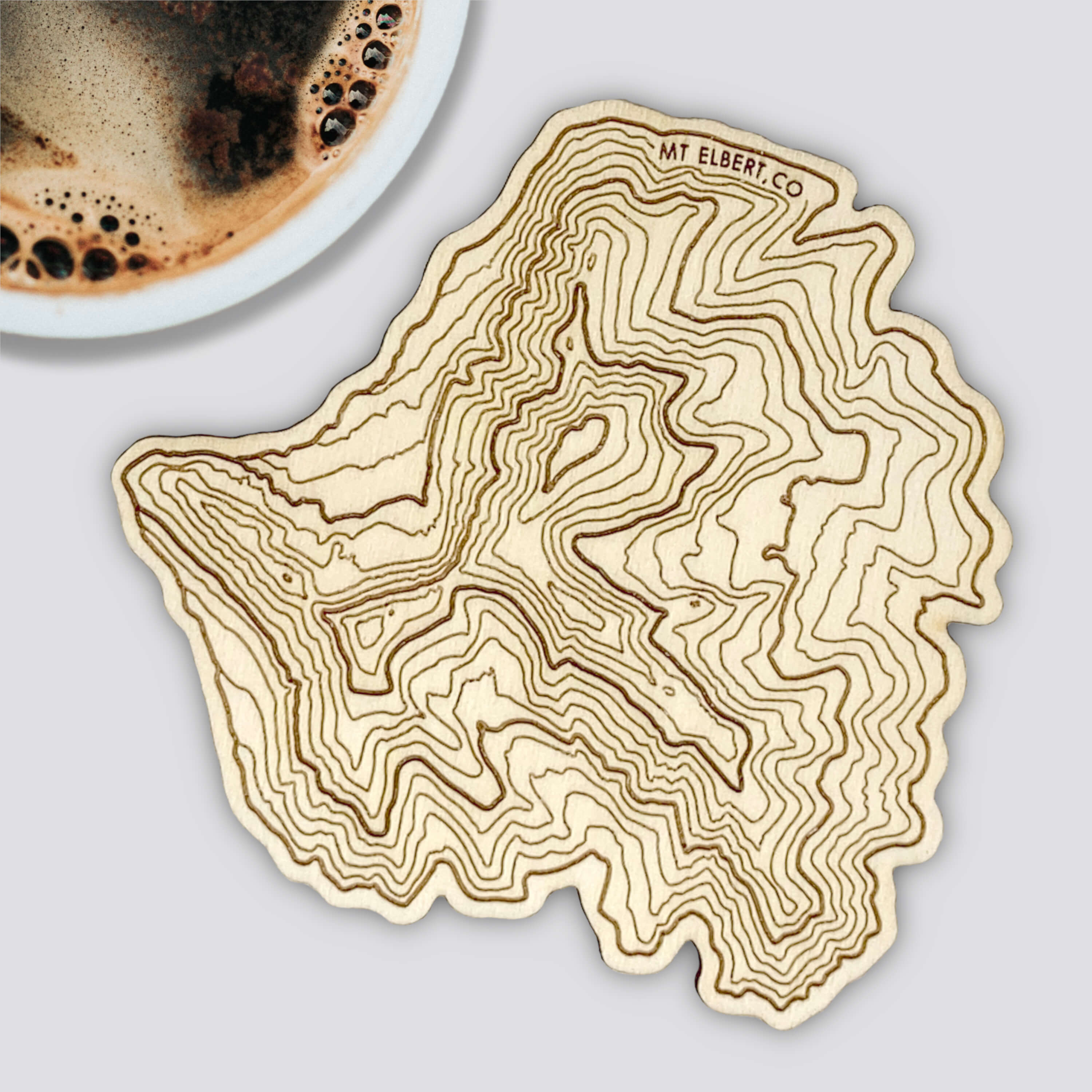 Colorado Mountains Topography Coasters - Set of 4