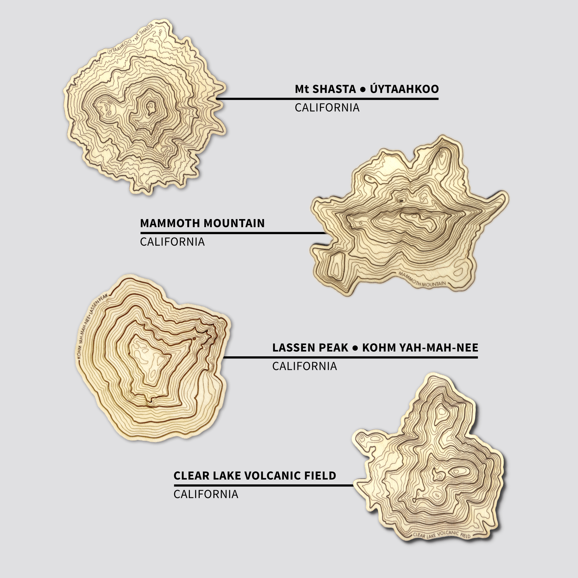 Mix-n-Match Topography Coasters - Set of 4