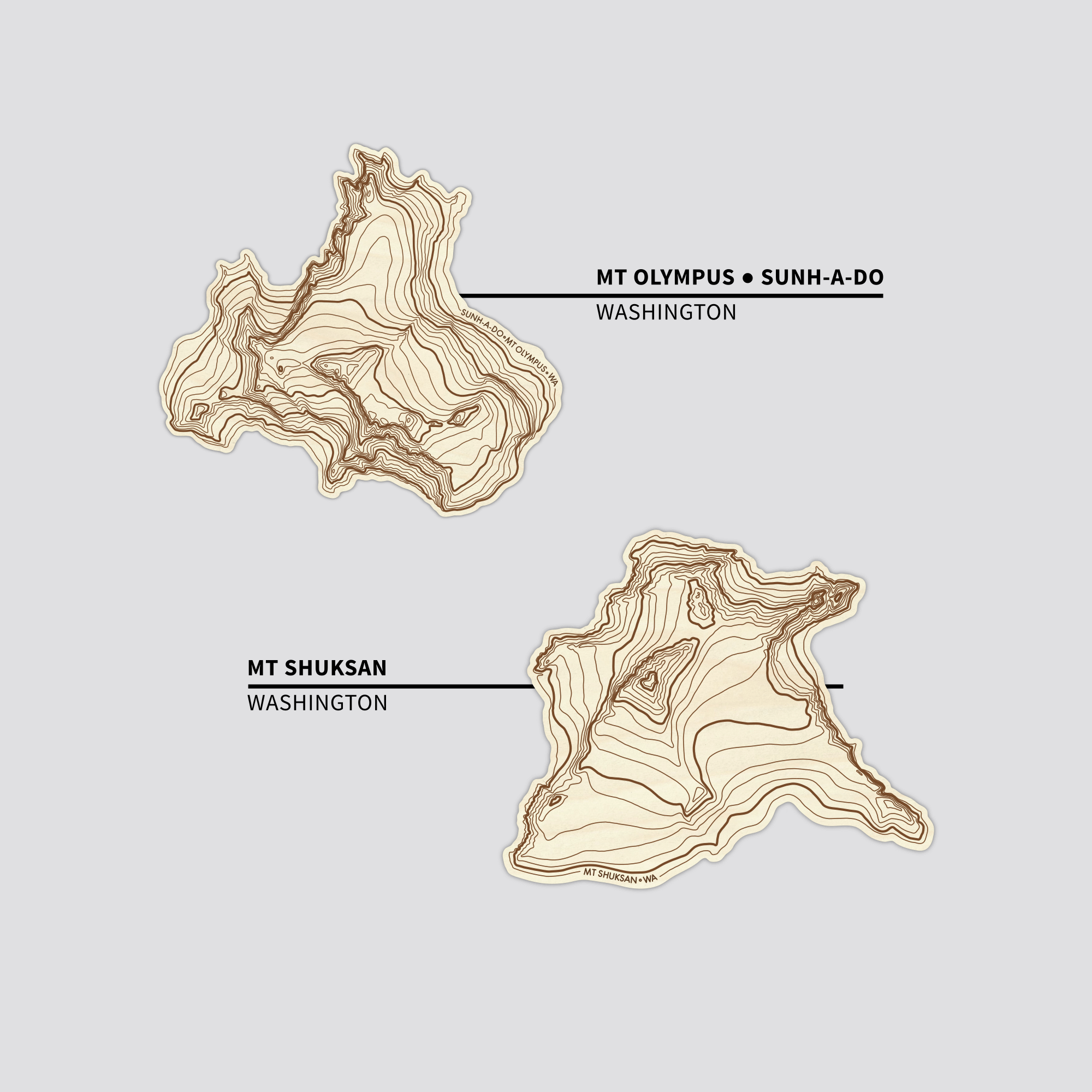 Mix-n-Match Topography Coasters - Set of 4