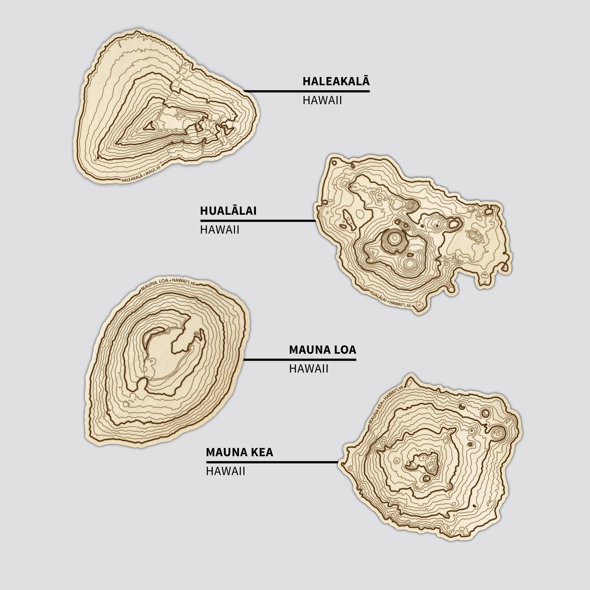 Mix-n-Match Topography Coasters - Set of 4