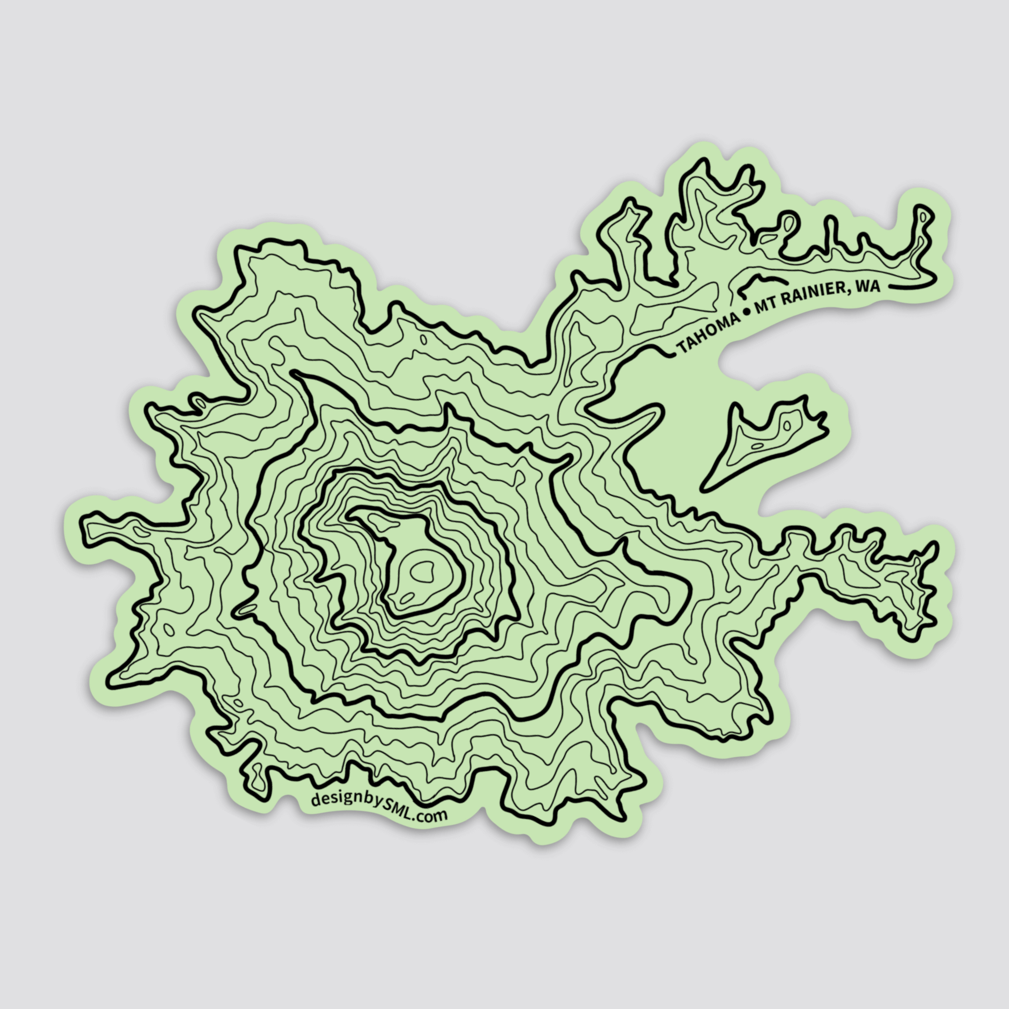 Mount Rainier Topography Sticker
