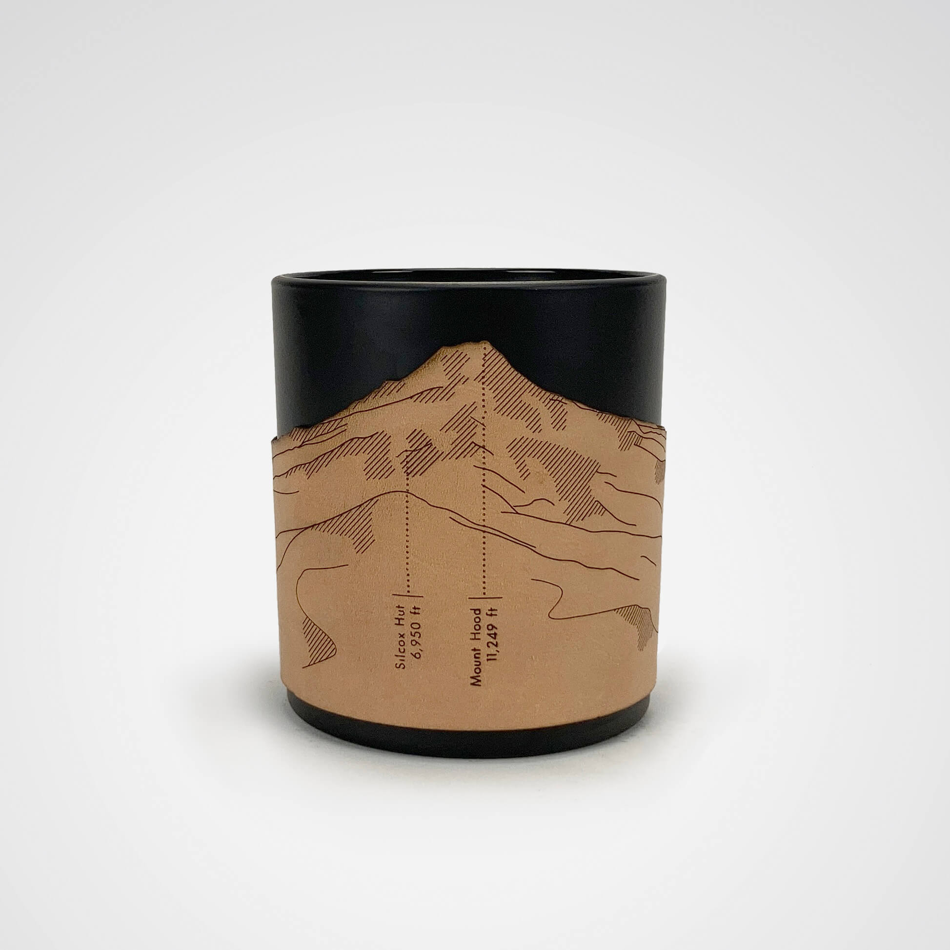 Mountain-scape Votive in Ebony Glass + Blue Spruce Fragrance