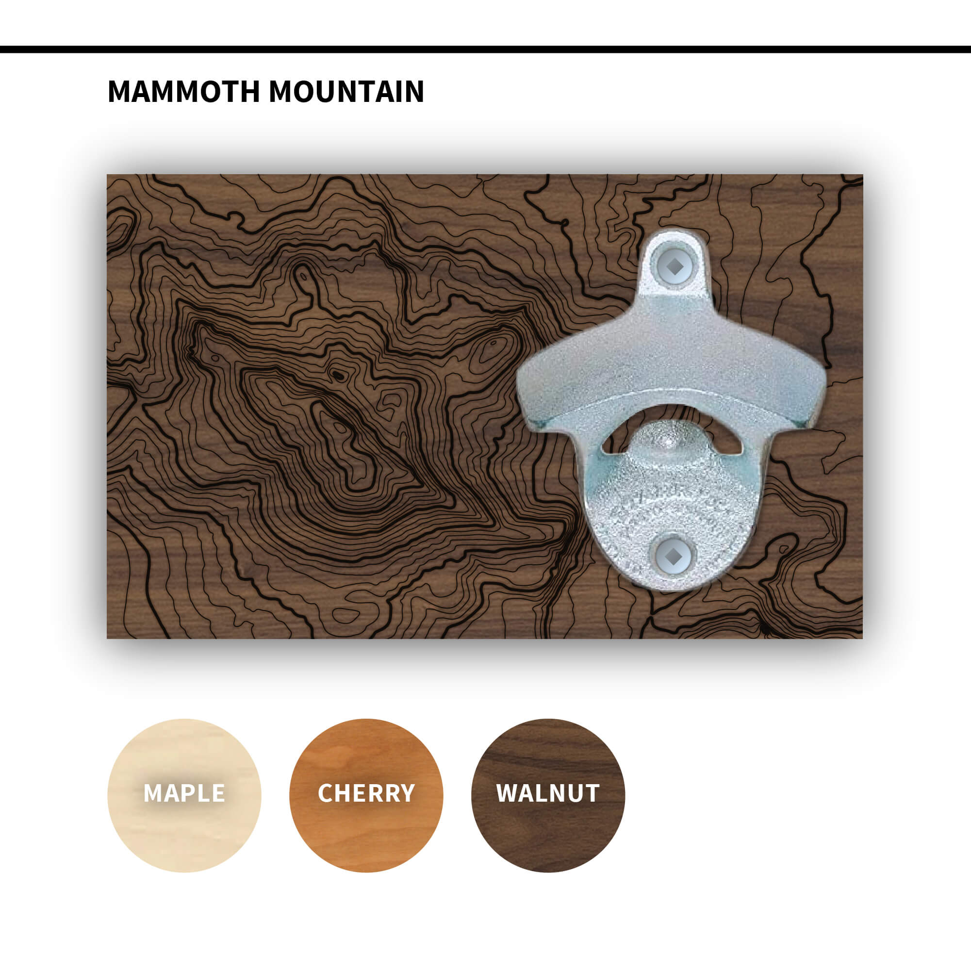 California Beer Lover Gift Set • Topographic Map Bottle Opener + Wooden Coaster Set
