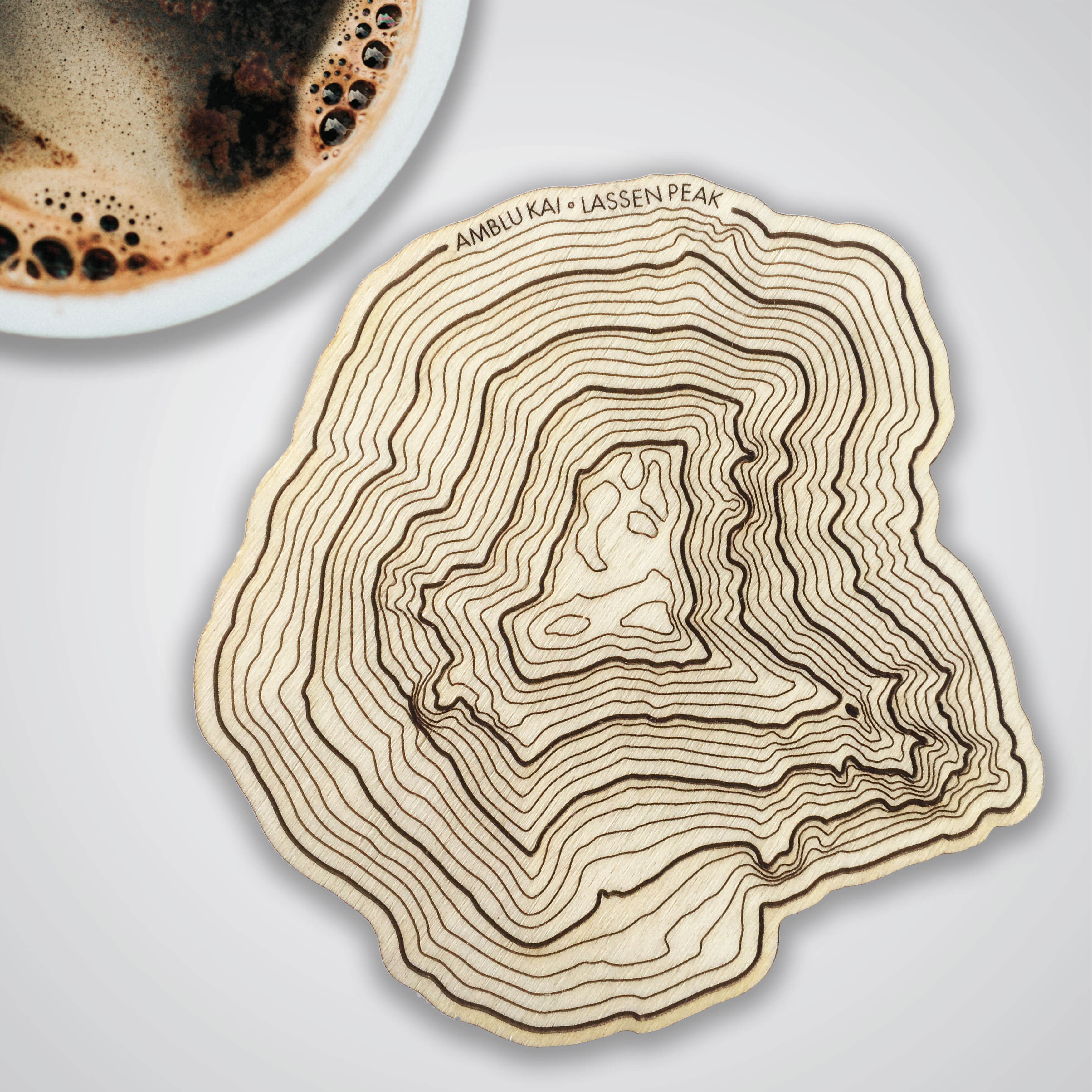 California Volcanoes Topography Coasters - Set of 4