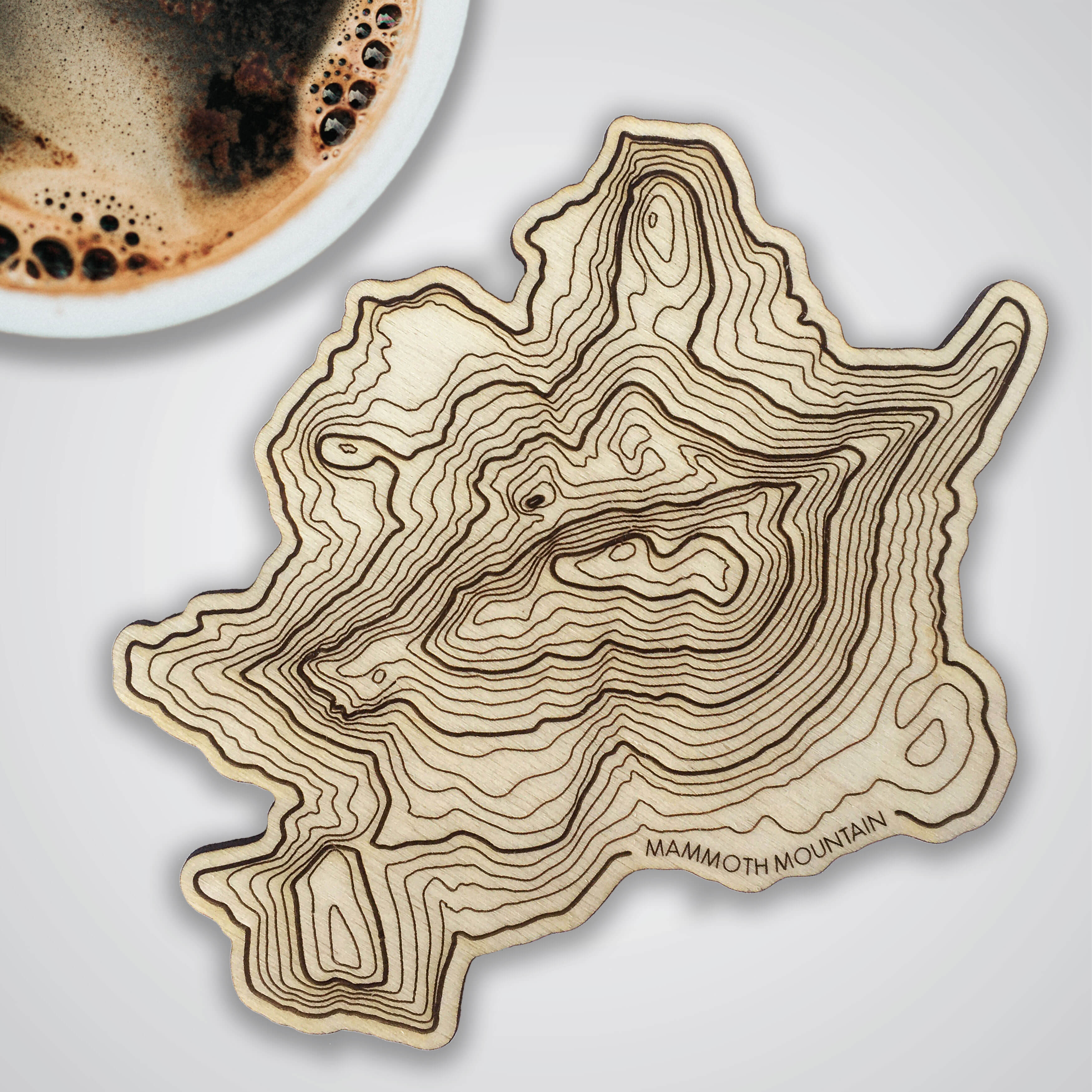 California Volcanoes Topography Coasters - Set of 4