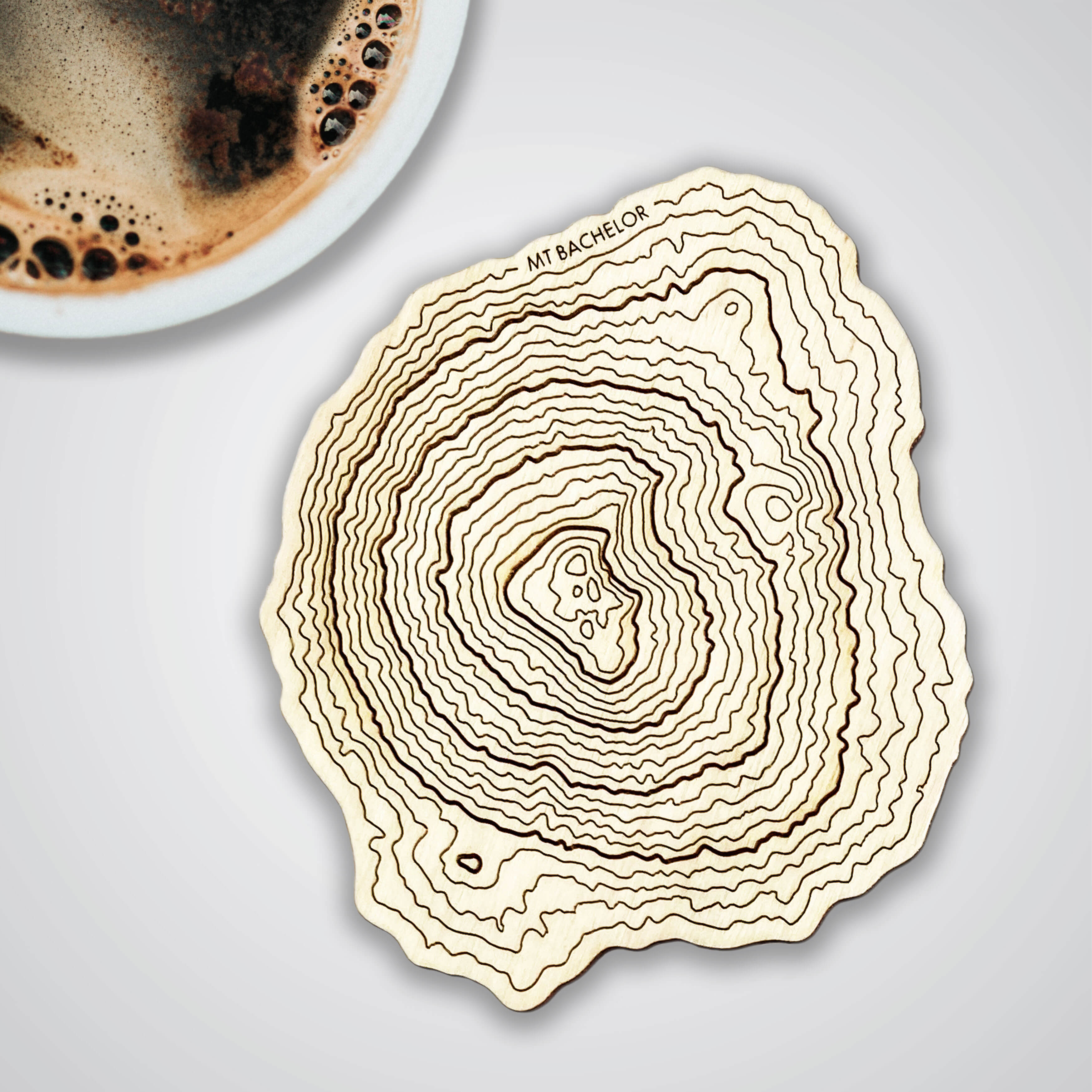 Oregon Volcanoes Topography Coasters - Set of 4