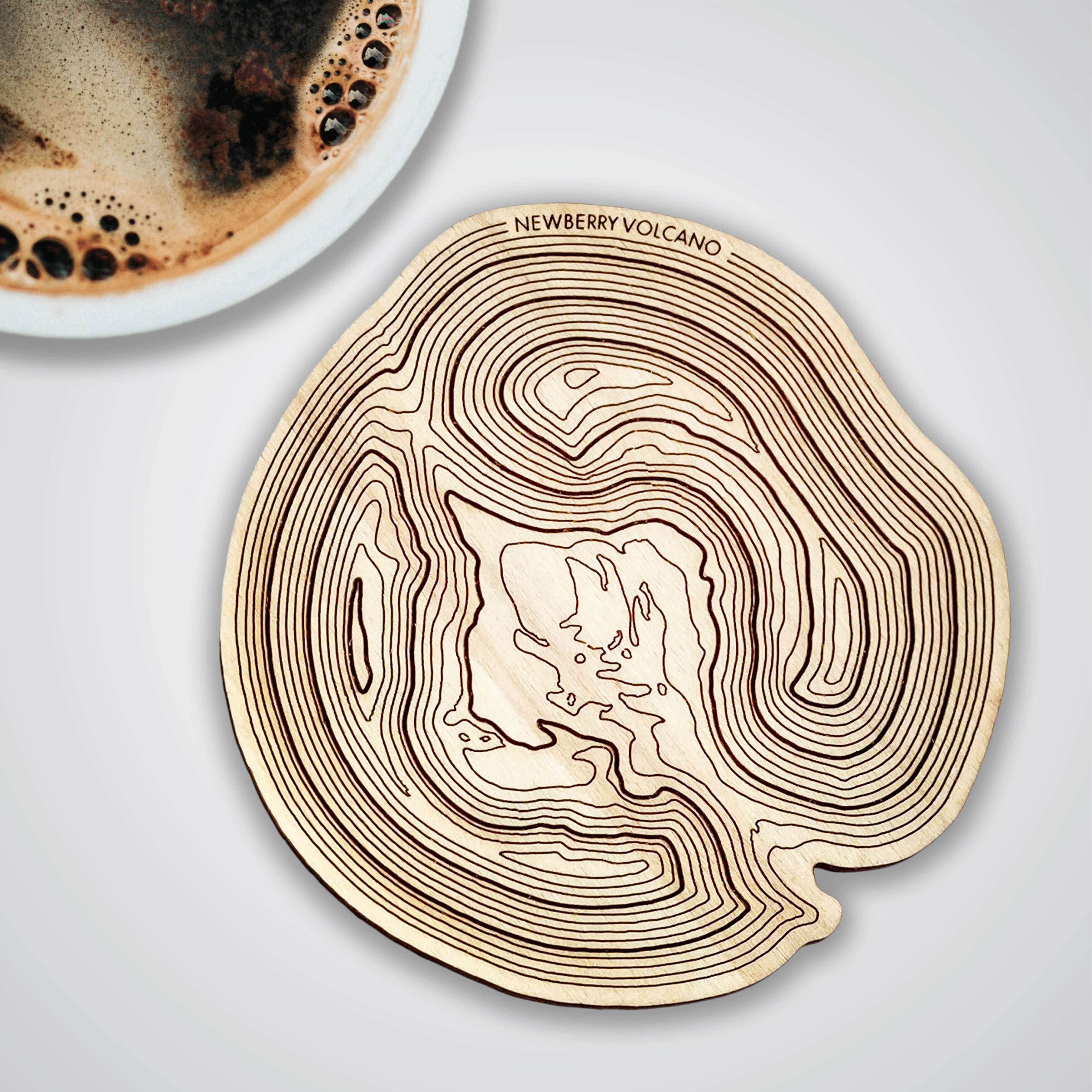 Oregon Volcanoes Topography Coasters - Set of 4