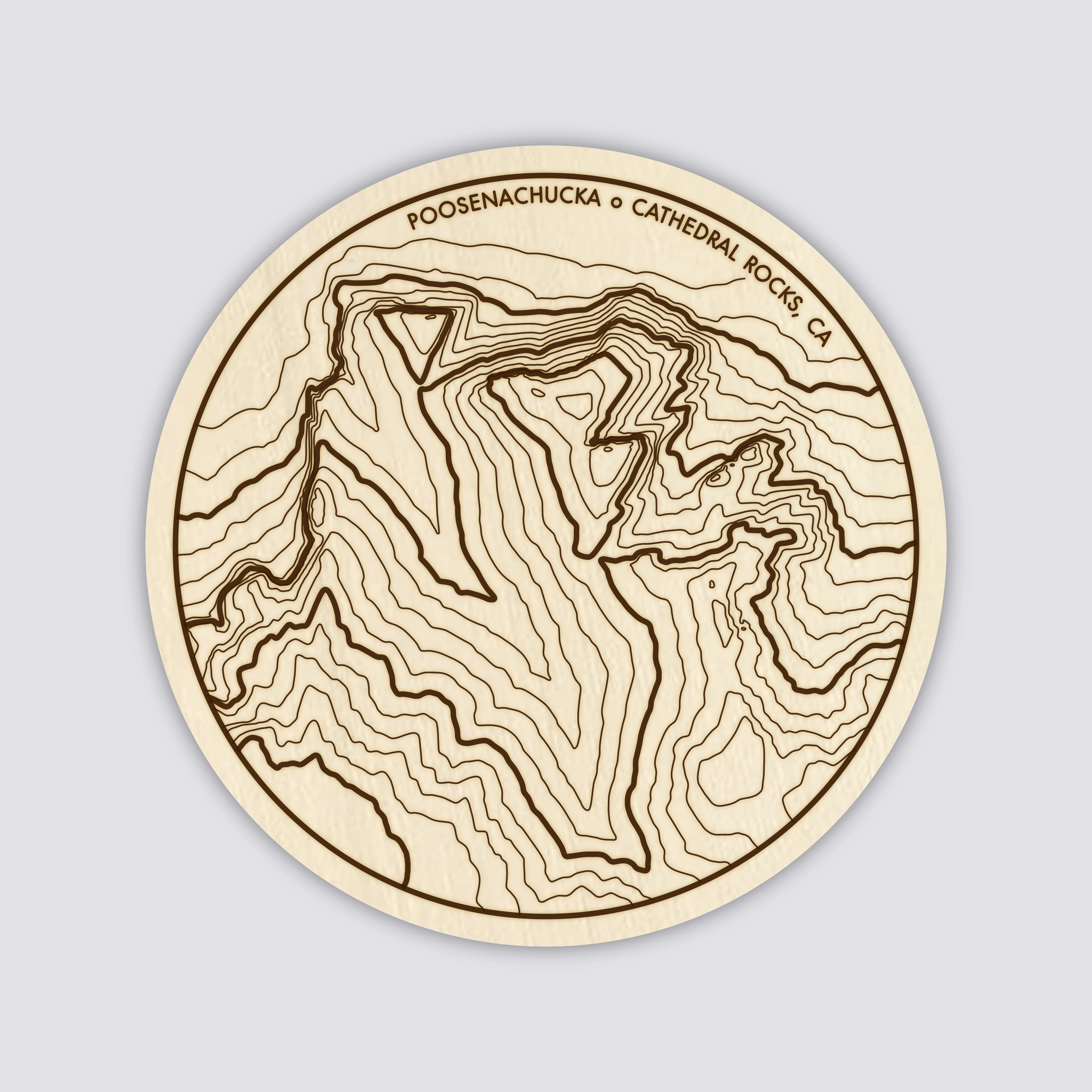 Yosemite Topography Coasters - Set of 4