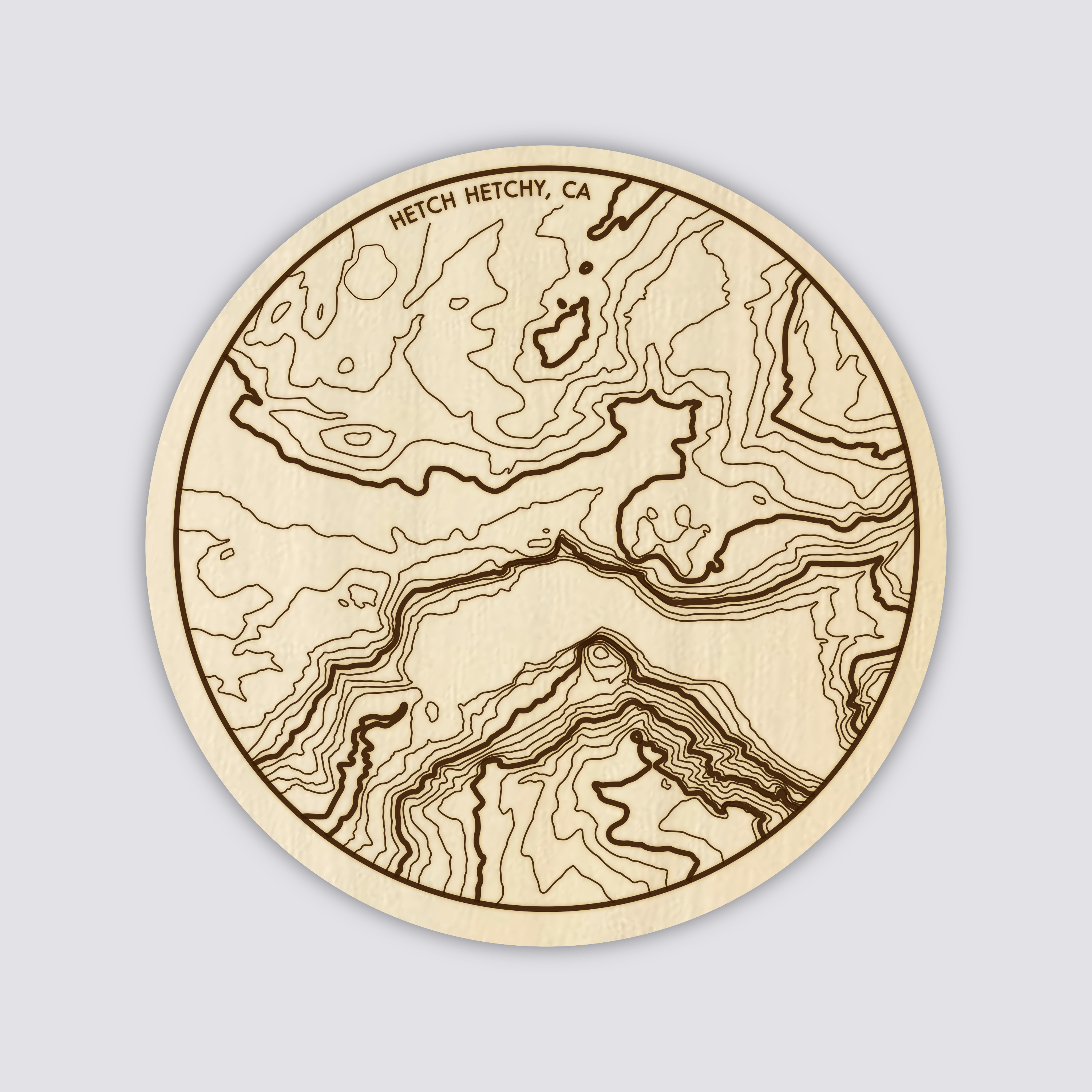 Yosemite Topography Coasters - Set of 4