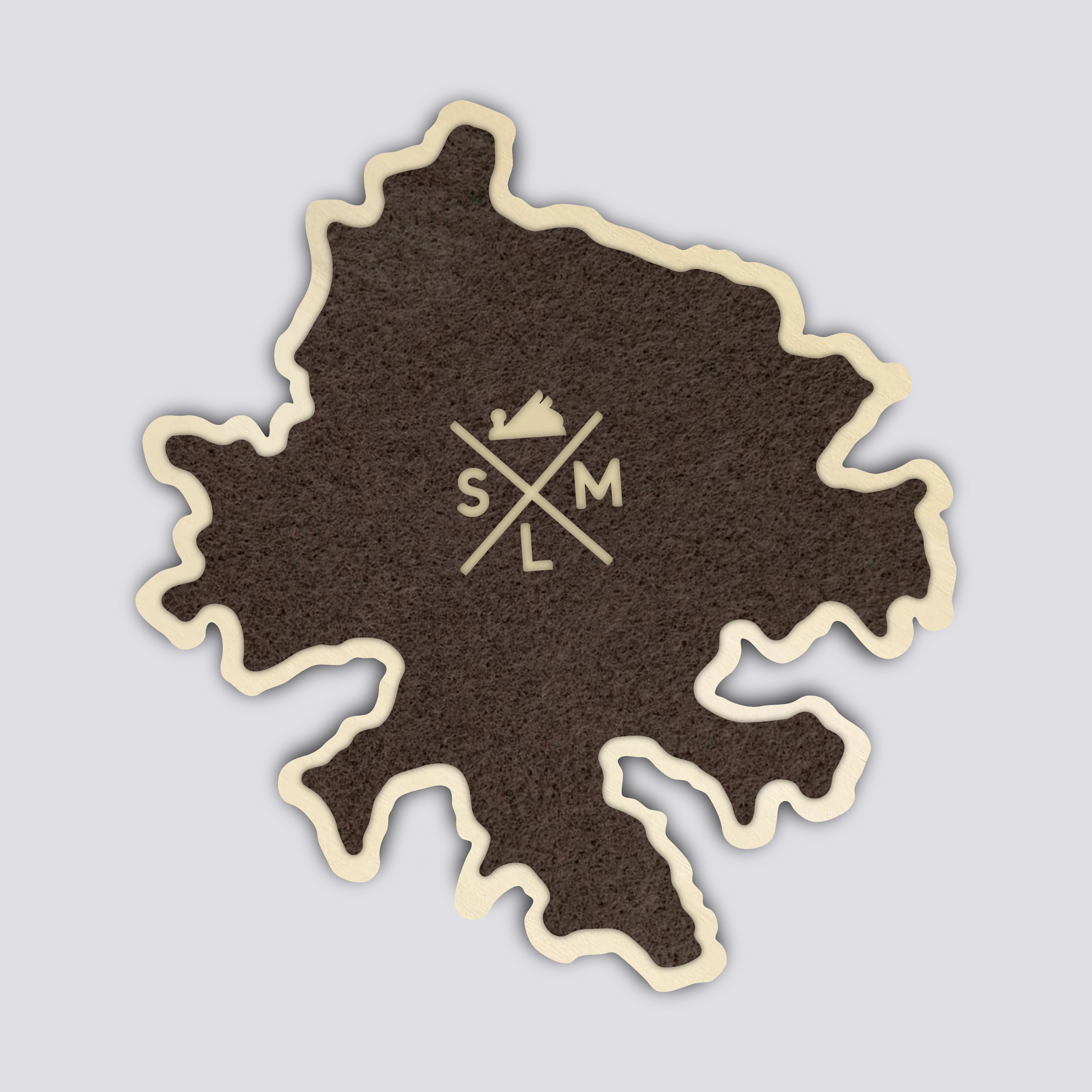 Denali Coaster | Wood Coaster Topography Map | Alaska Mountain Art