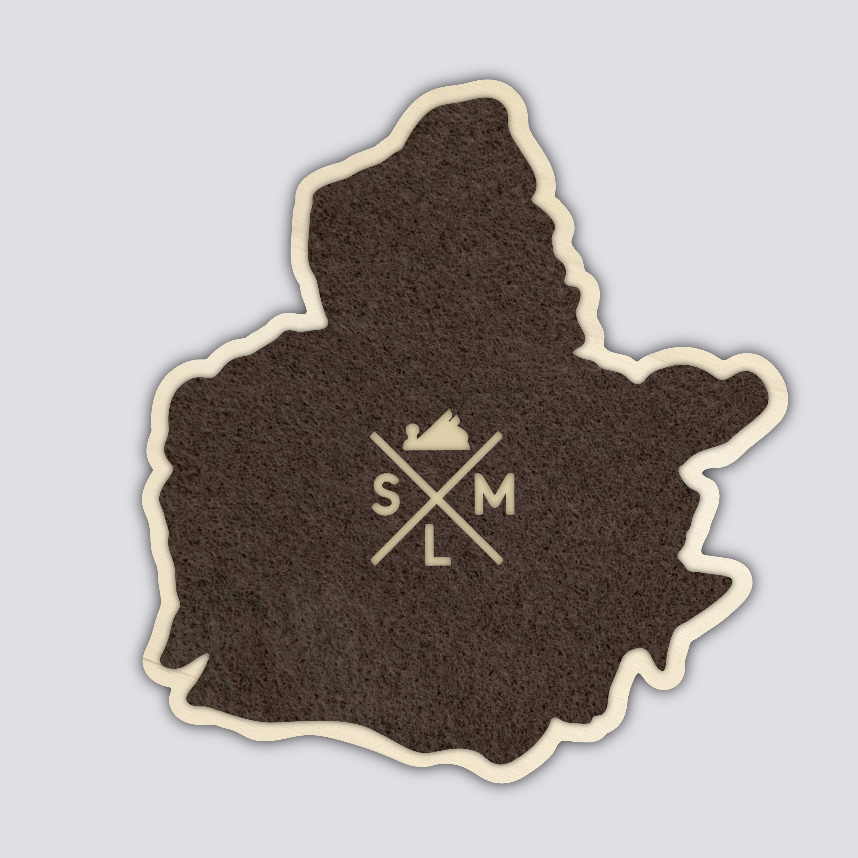 Clear Lake Volcanic Field Coaster | Wood Coaster Topography Map | California Mountain Art