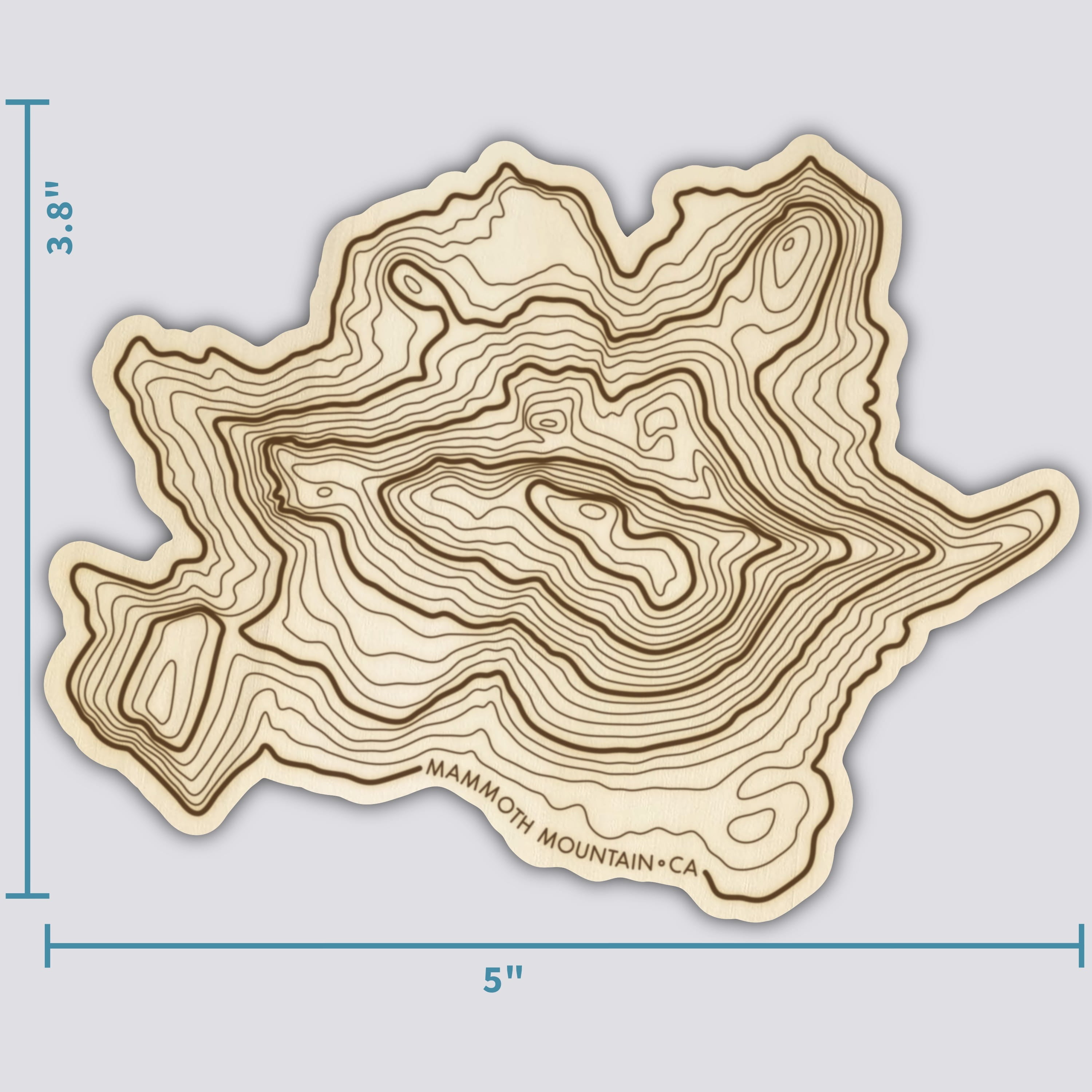 Mammoth Mountain Coaster | Wood Coaster Topography Map | California Mountain Art