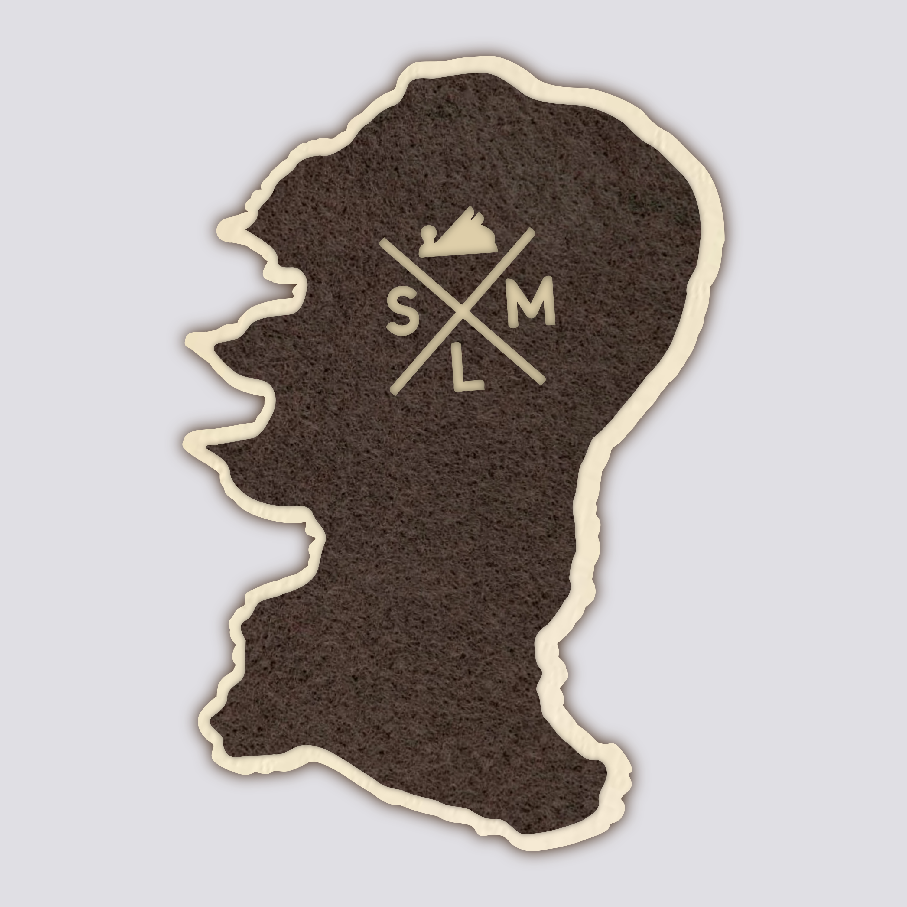 Mt Whitney Coaster | Wood Coaster Topography Map | California Mountain Art