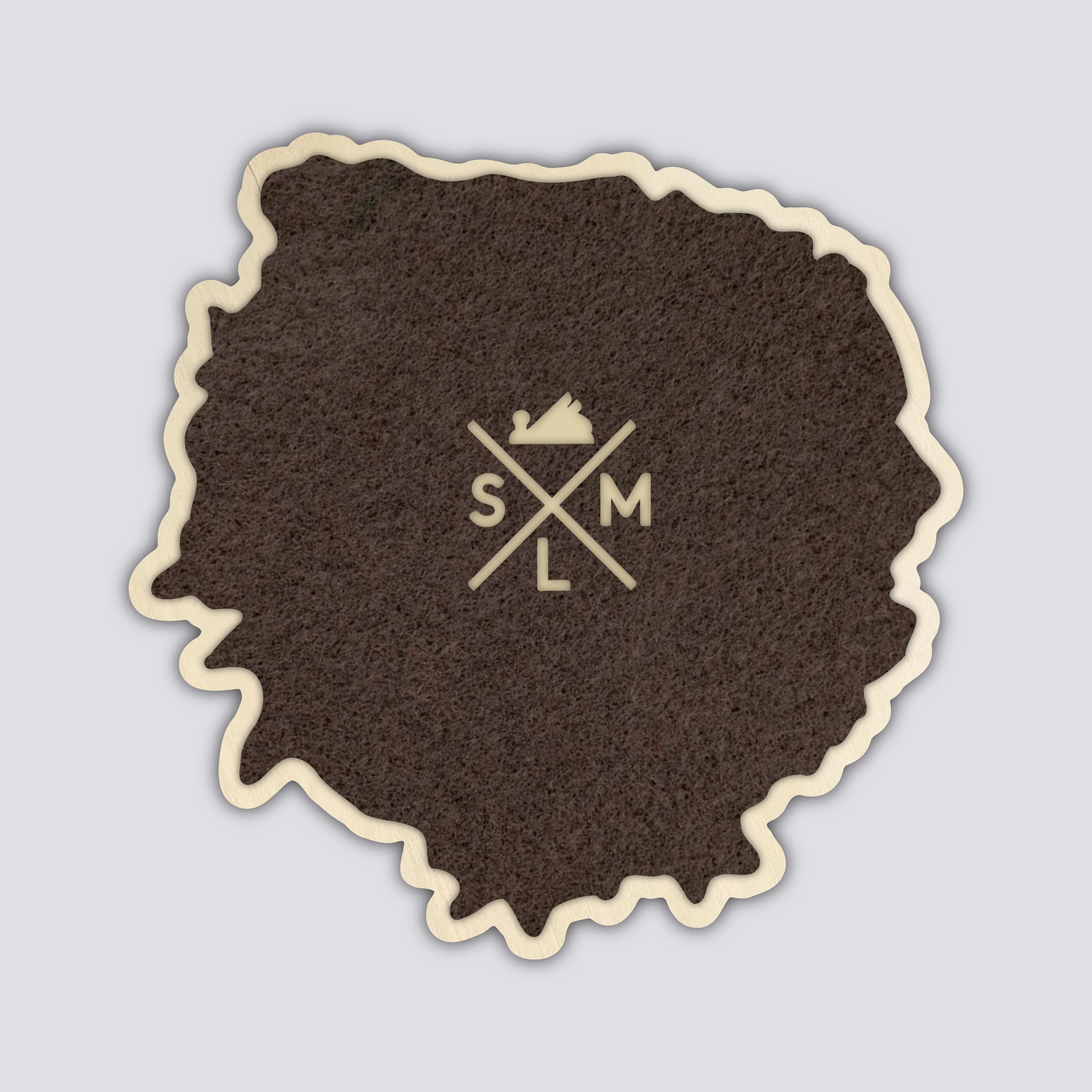 Mt Shasta Coaster | Wood Coaster Topography Map | California Mountain Art