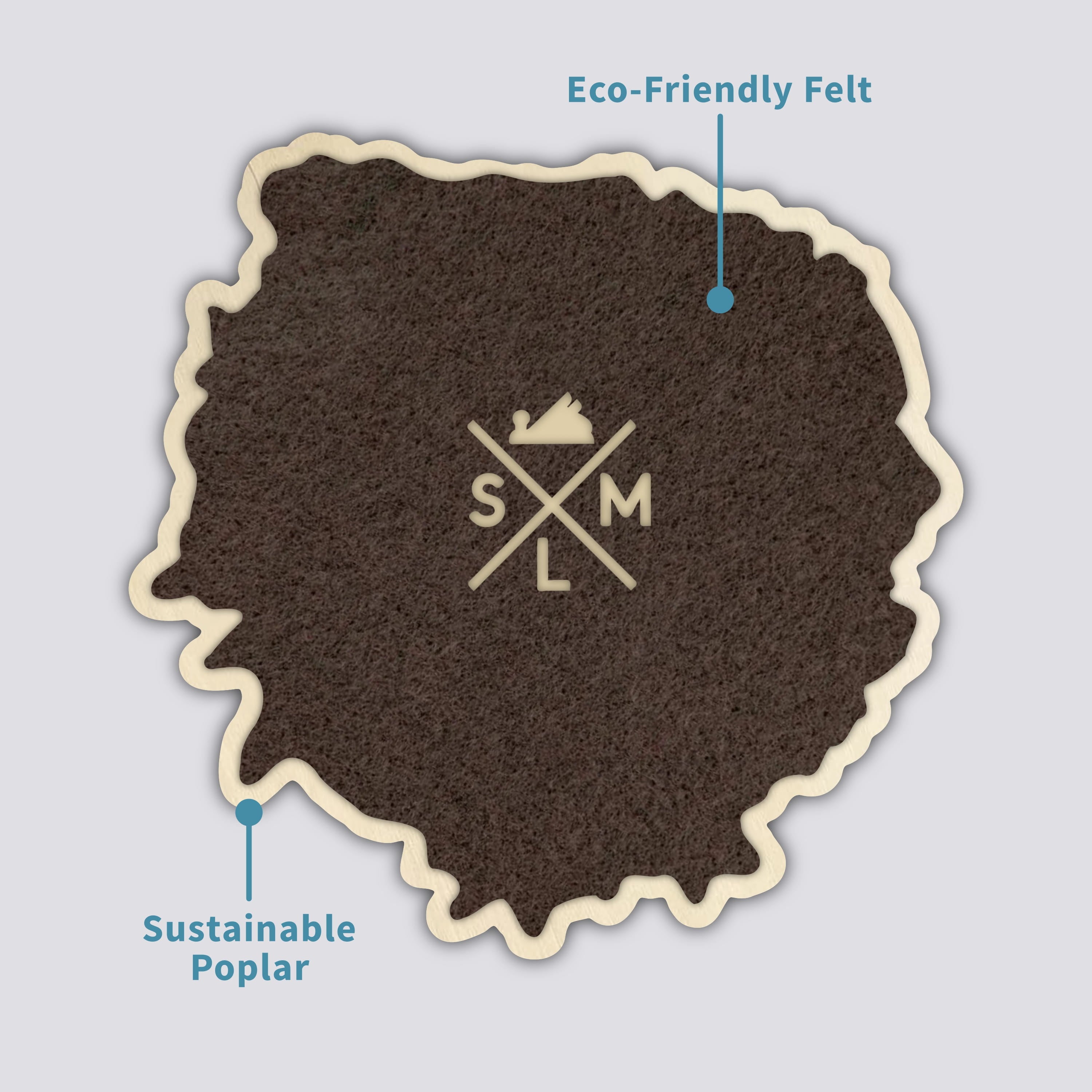 Mt Shasta Coaster | Wood Coaster Topography Map | California Mountain Art