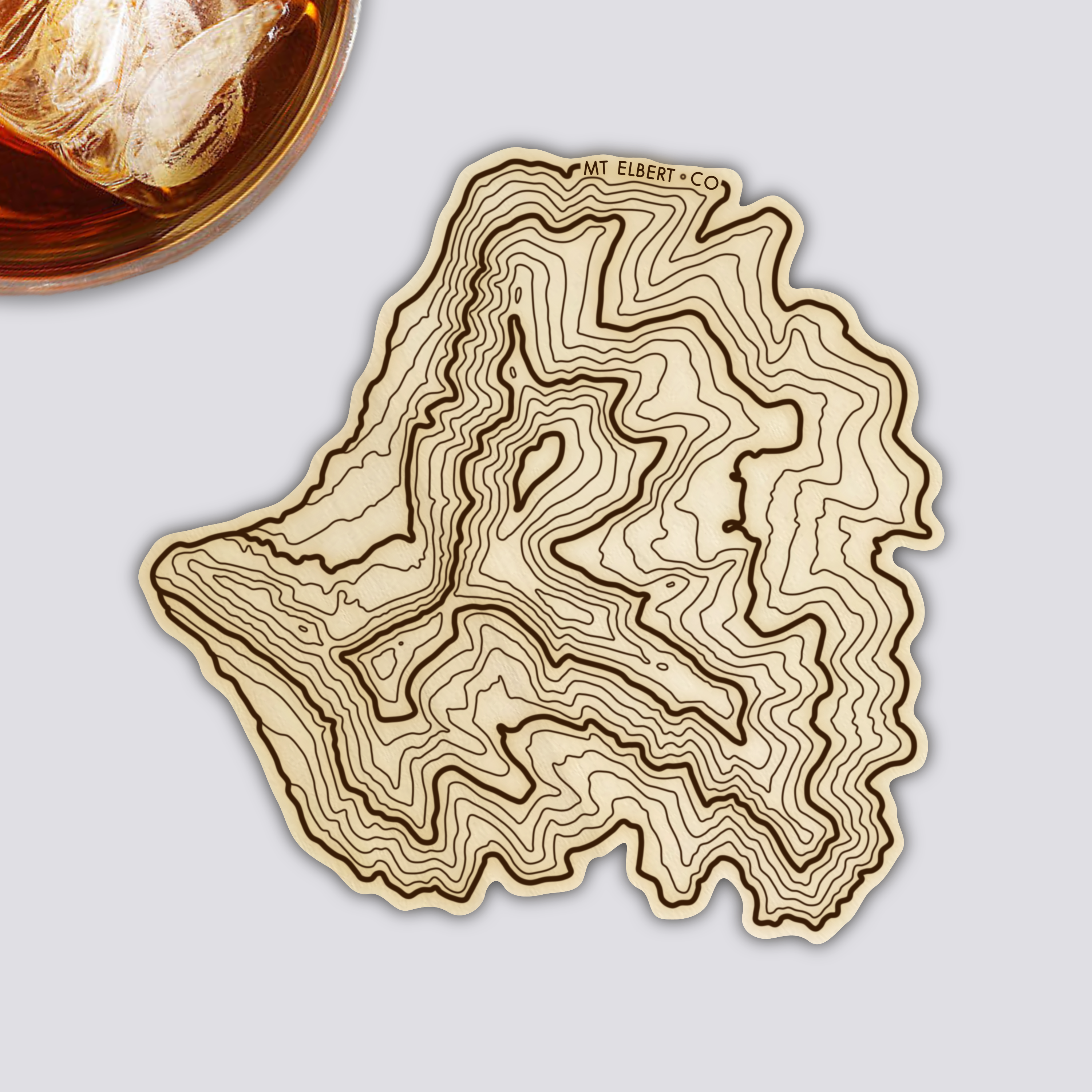 Colorado Mountains Coaster Set | Handmade Wooden Coaster | Colorado Mountain Maps