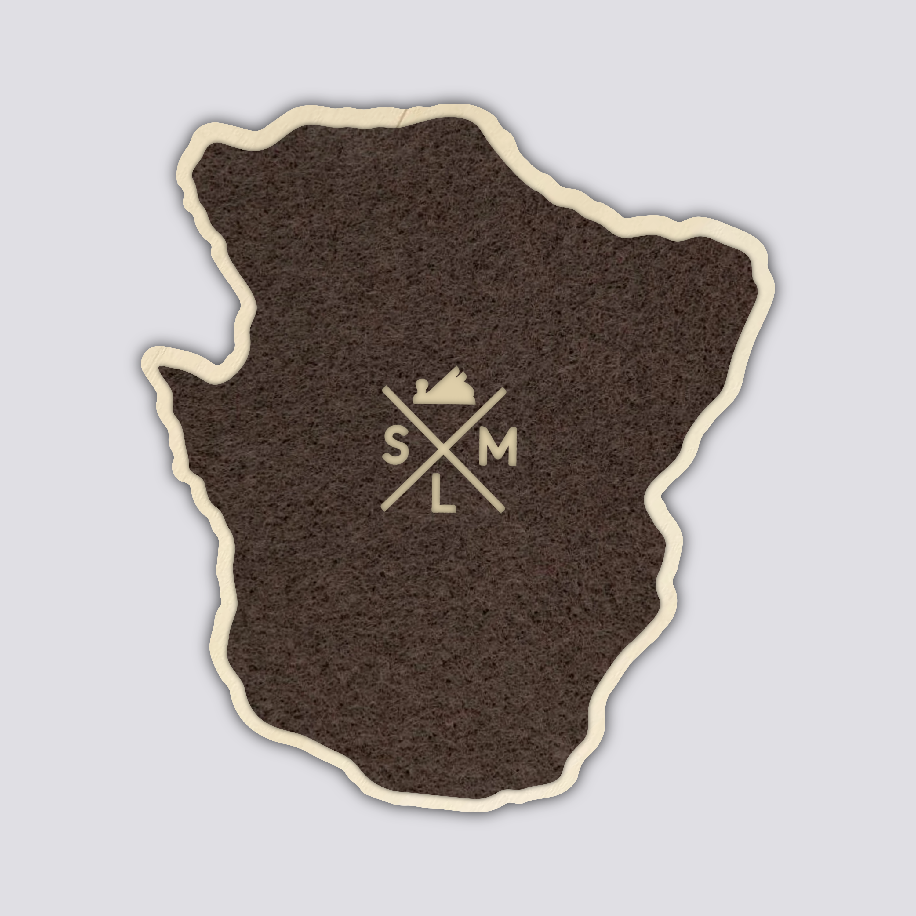 Maroon Bells Coaster | Wood Coaster Topography Map | Colorado Mountain Art