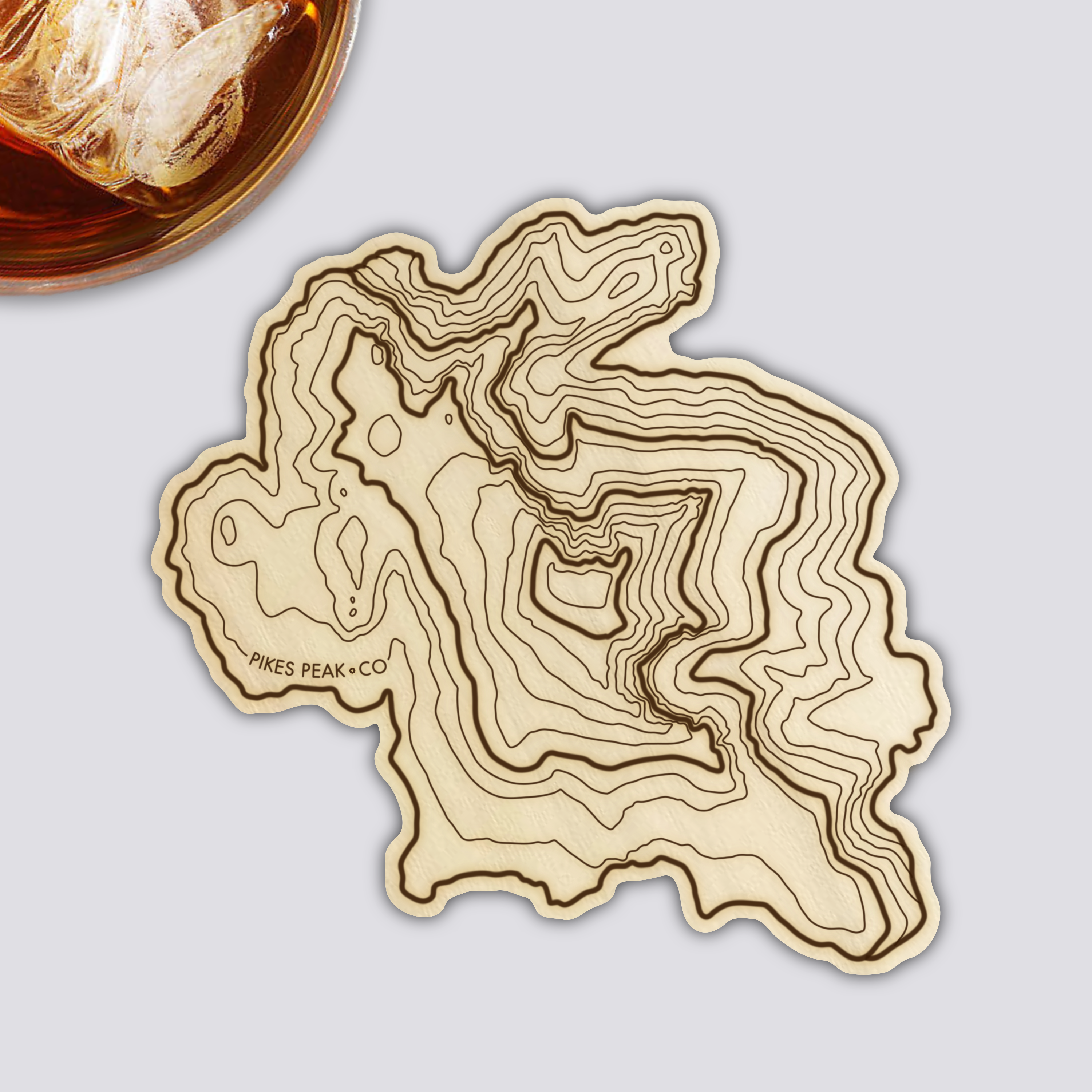 Colorado Mountains Coaster Set | Handmade Wooden Coaster | Colorado Mountain Maps