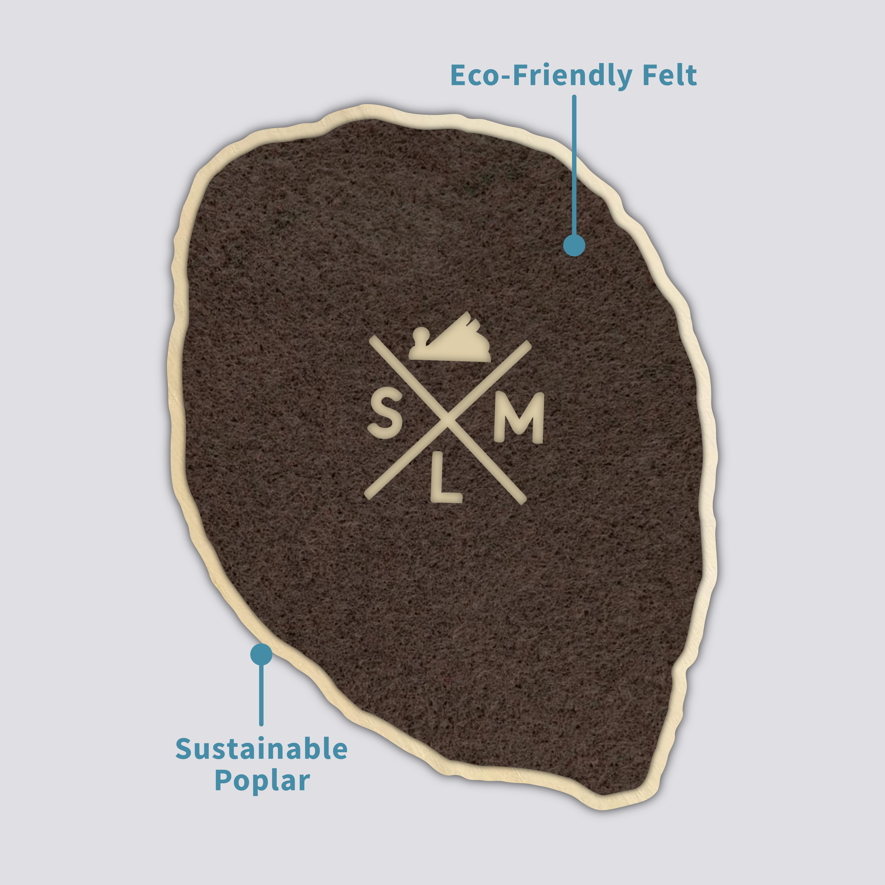 Mauna Loa Coaster Coaster | Wood Coaster Topography Map | Hawaiian Volcano
