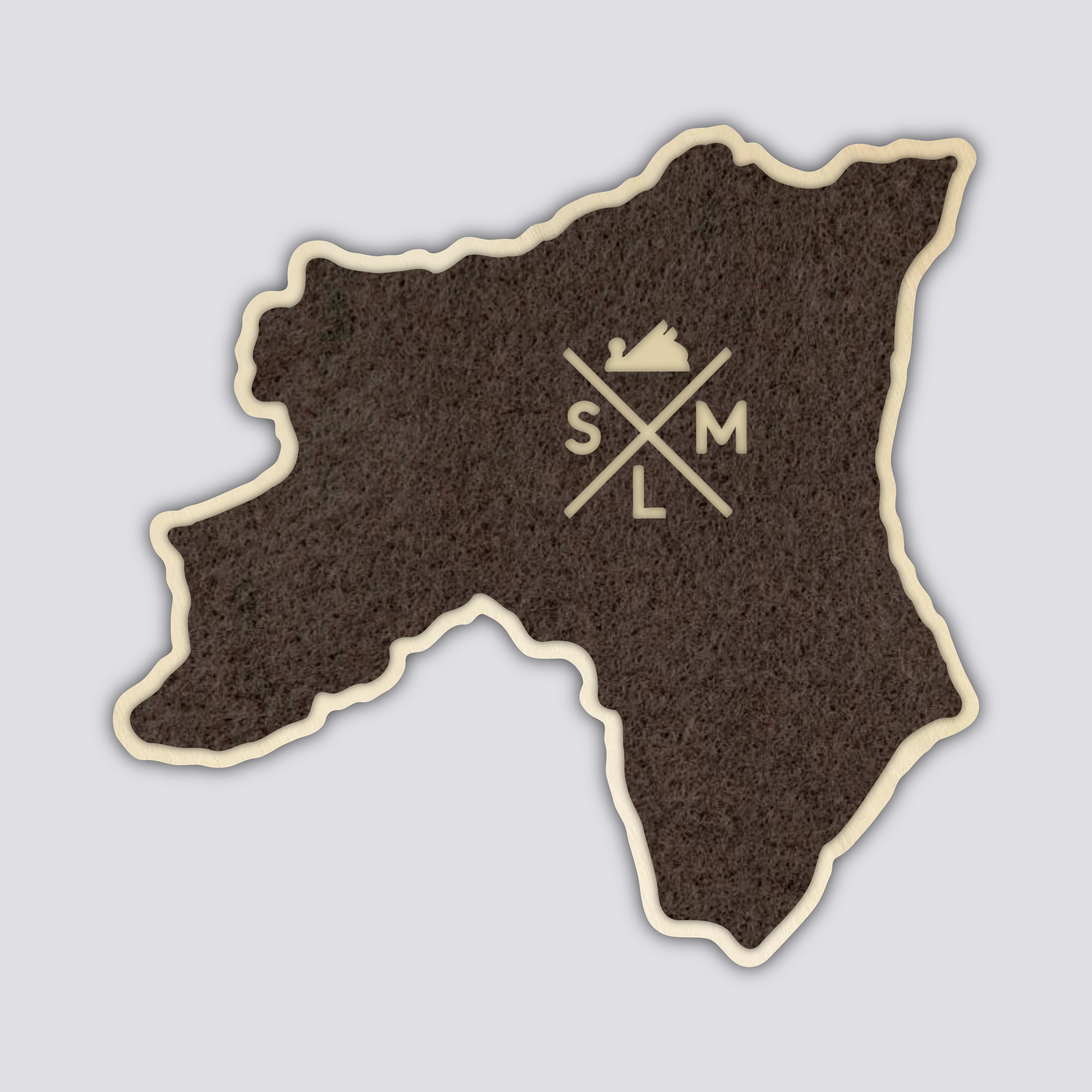 Broken Top Coaster | Wood Coaster Topography Map | Oregon Mountain