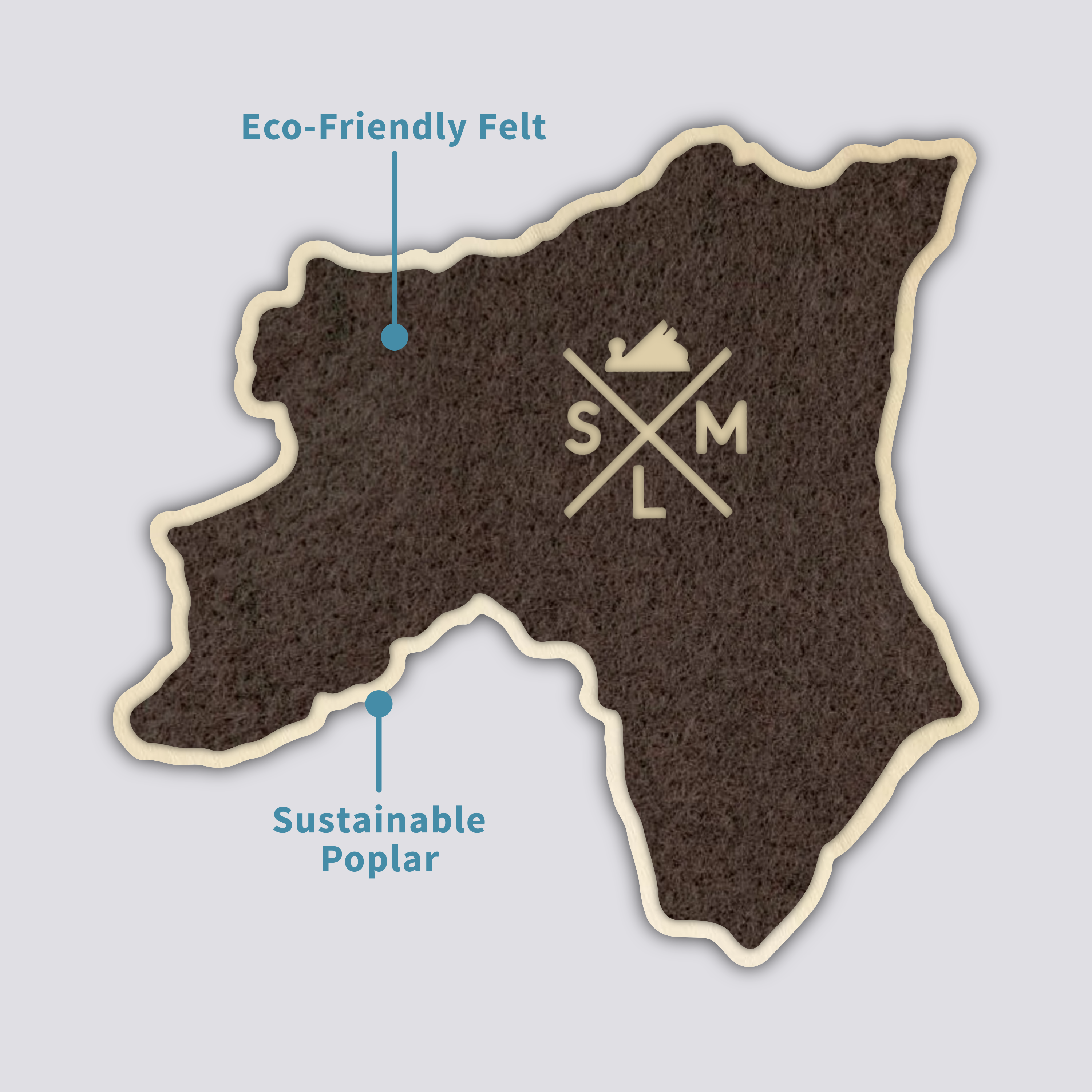 Broken Top Coaster | Wood Coaster Topography Map | Oregon Mountain