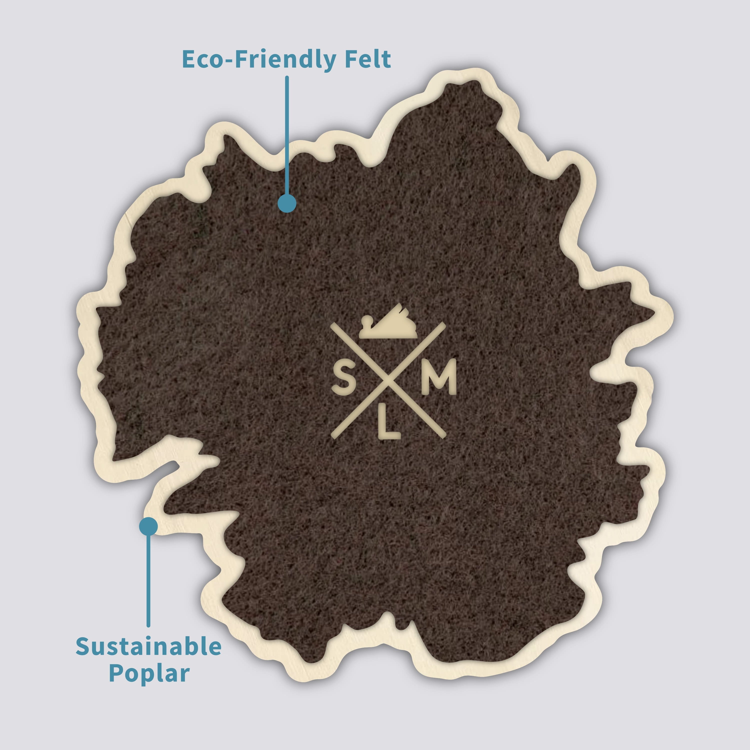 Mt Hood Coaster | Wood Coaster Topography Map | Oregon Mountain Art