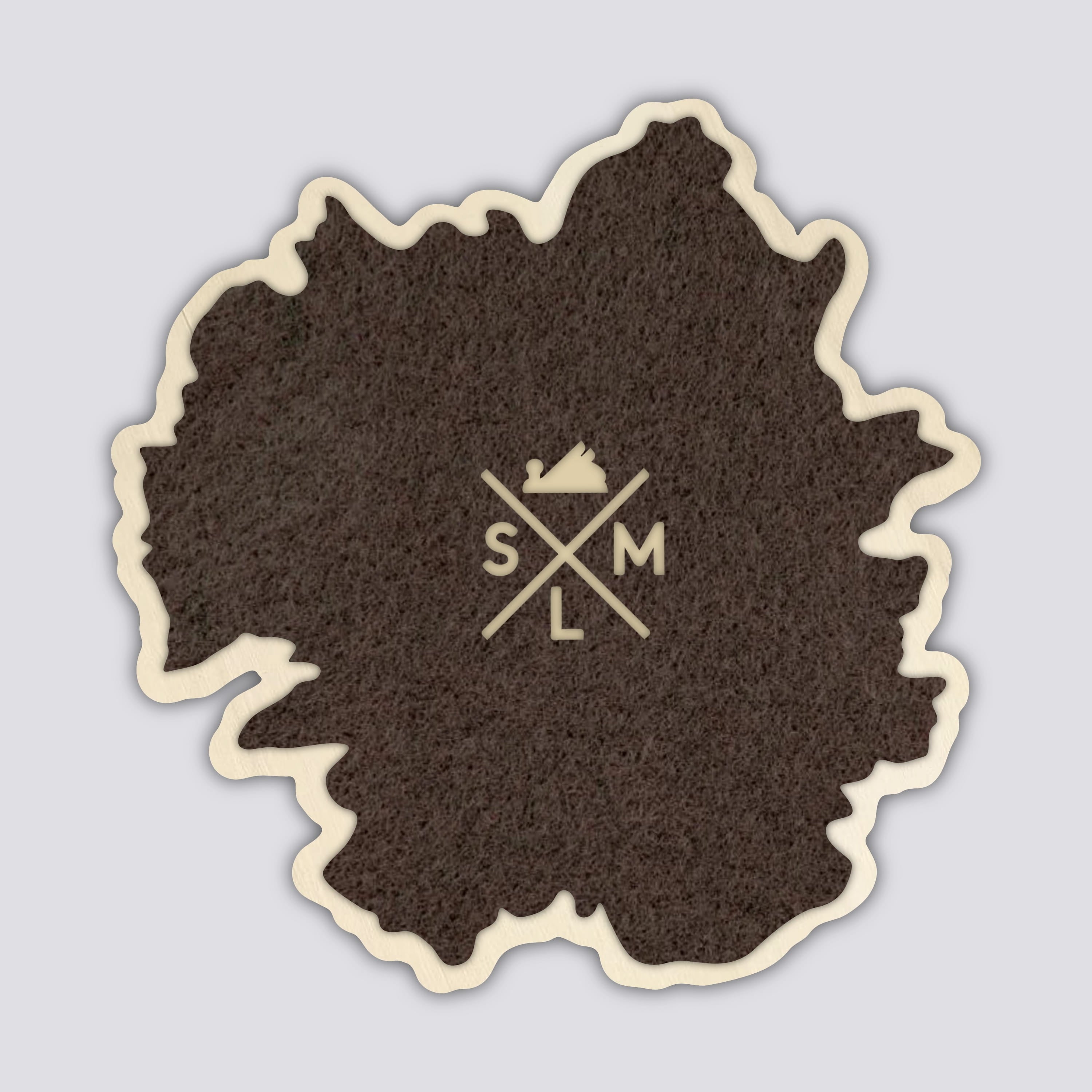 Mt Hood Coaster | Wood Coaster Topography Map | Oregon Mountain Art
