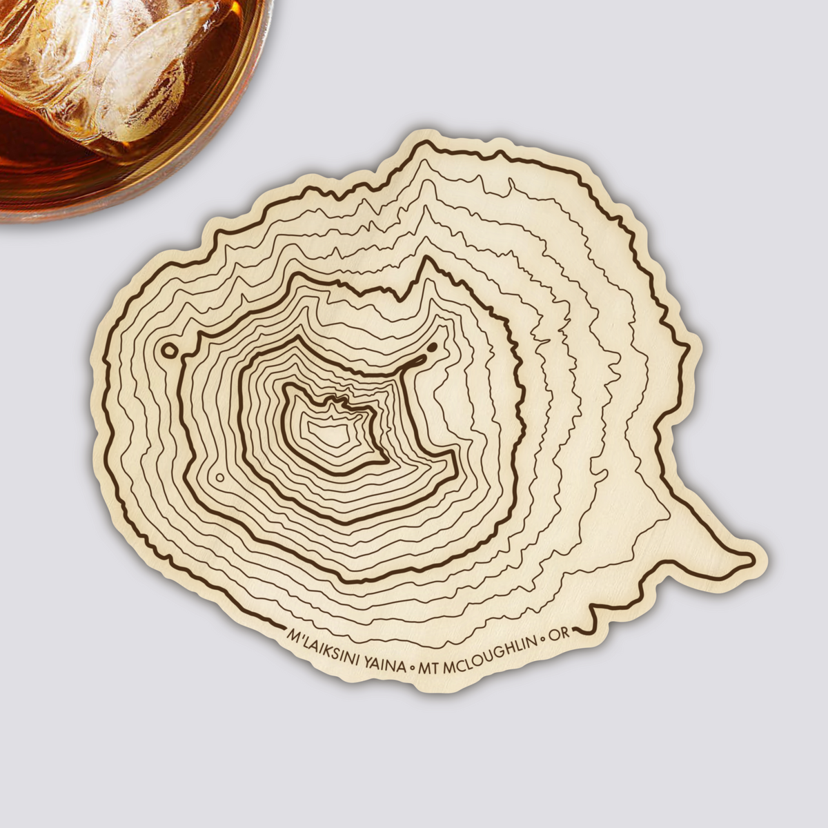 Mt McLoughlin Coaster | Wood Coaster Topography Map | Oregon Mountain