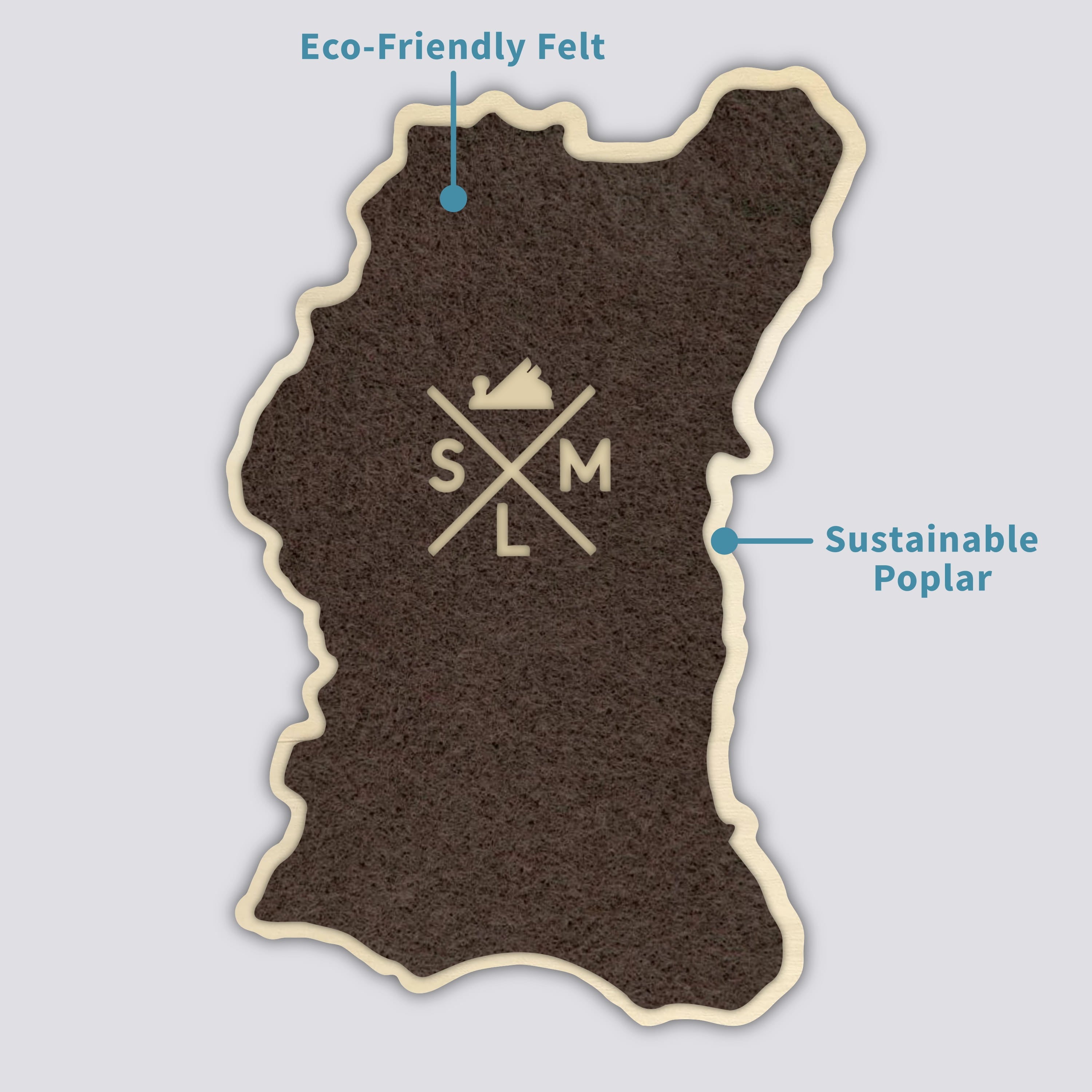 North Sister Coaster | Wood Coaster Topography Map | Three Sisters Oregon