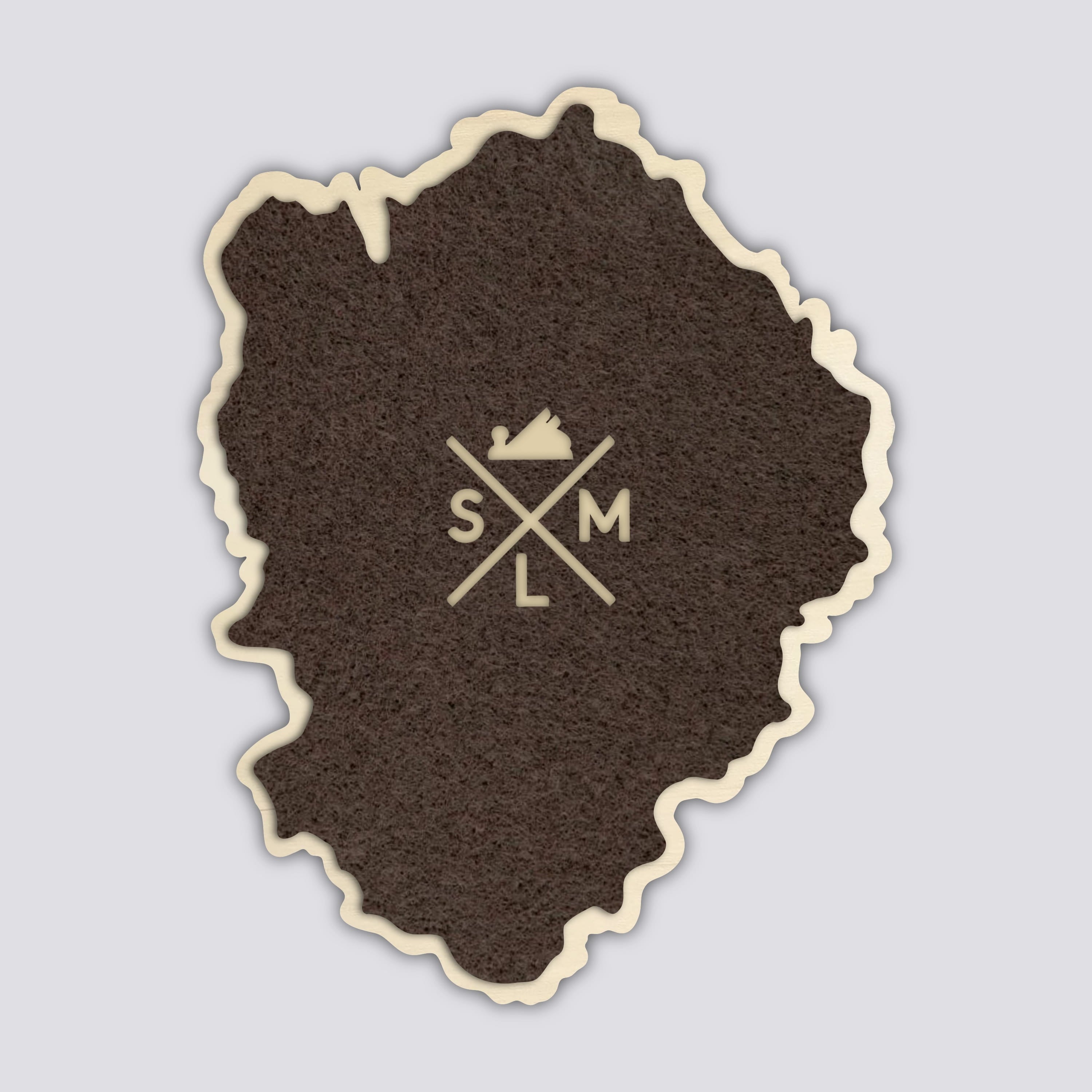 Washington Volcanoes Coaster Set | Handmade Wooden Coaster | Washington Mountain Map