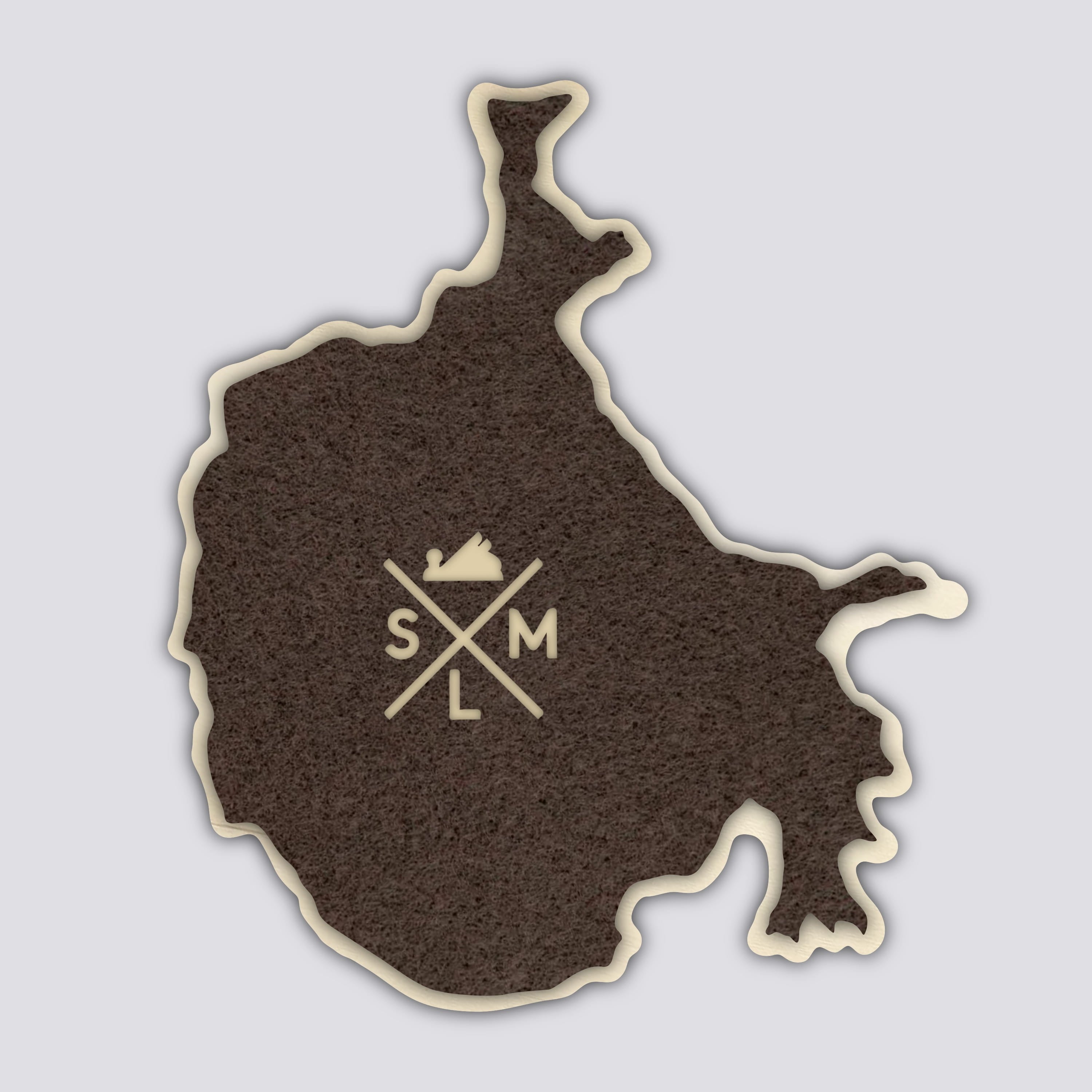 Mt Baker Coaster | Wood Coaster Topography Map | Washington Mountain Art