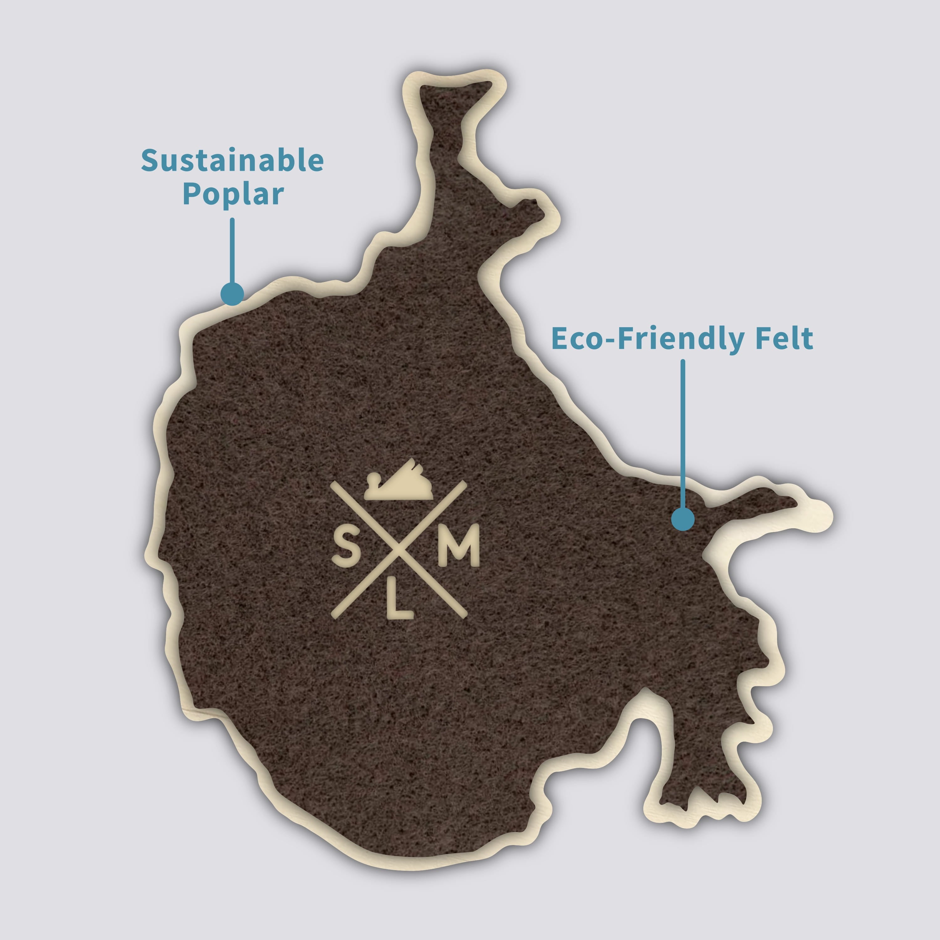 Mt Baker Coaster | Wood Coaster Topography Map | Washington Mountain Art