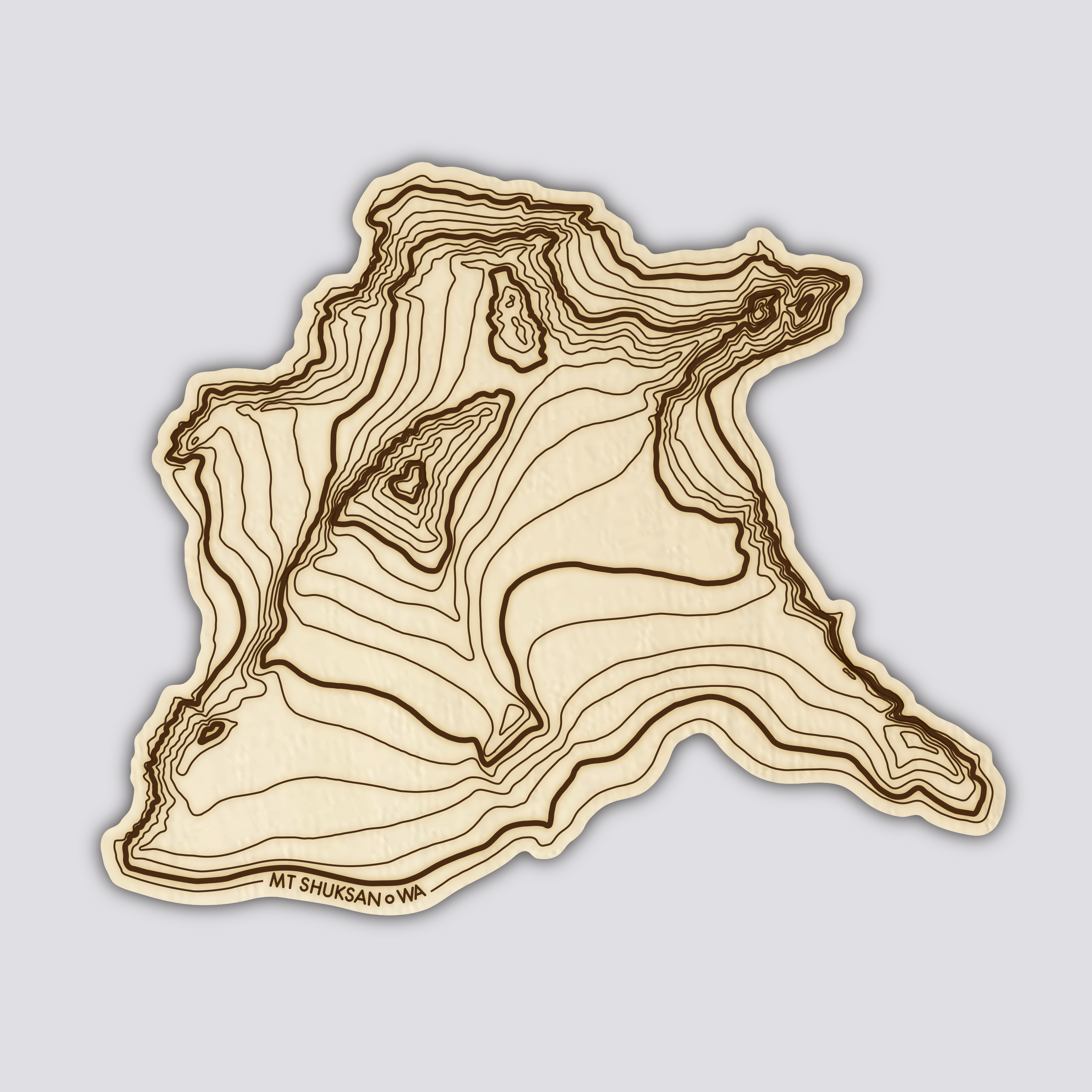 Mount Shuksan Topography Coaster - Single