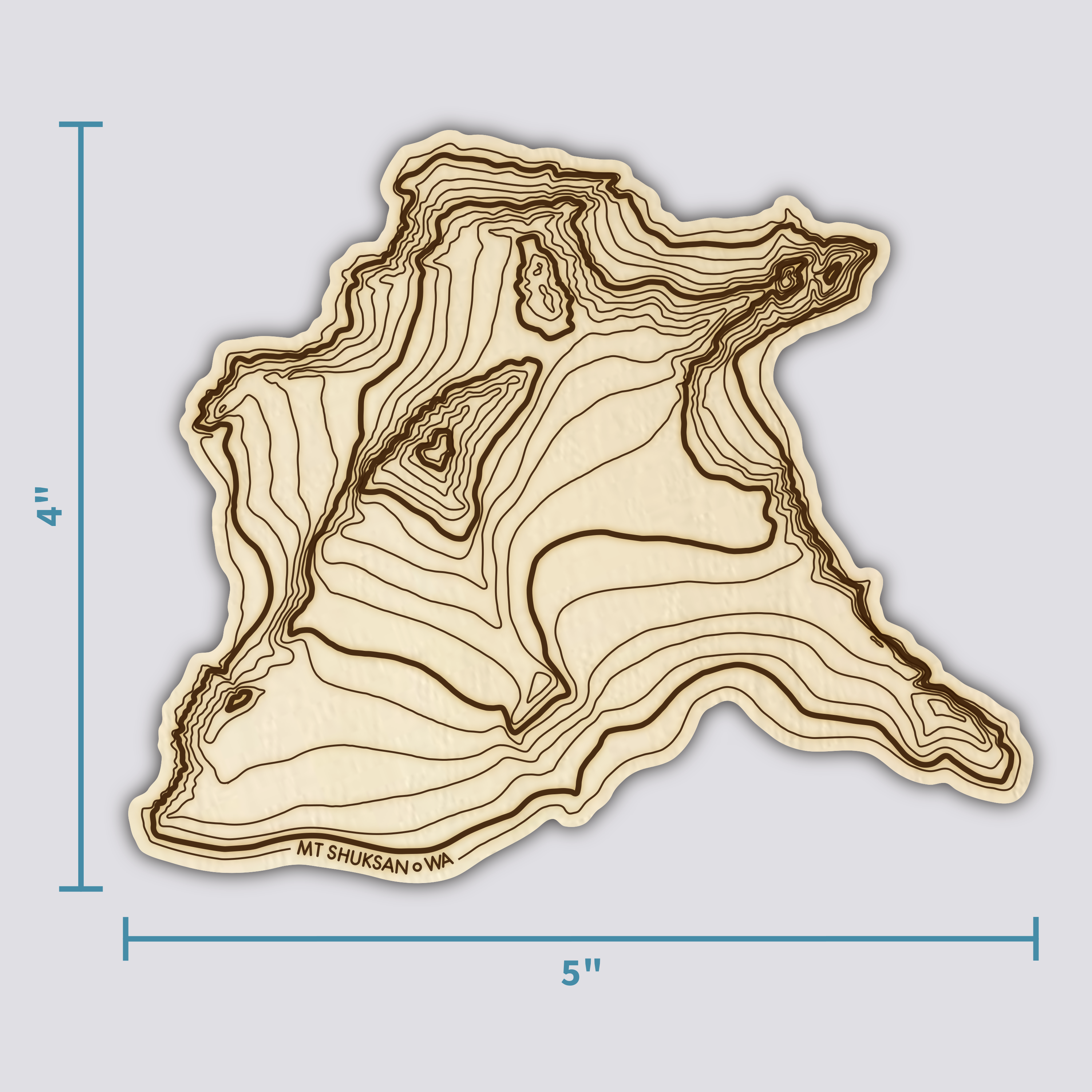 Mt Shuksan Coaster | Wood Coaster Topography Map | Washington Mountain