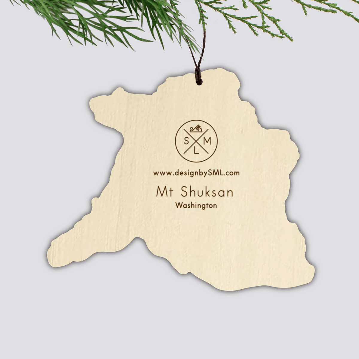 Mt Shuksan Topography Ornament
