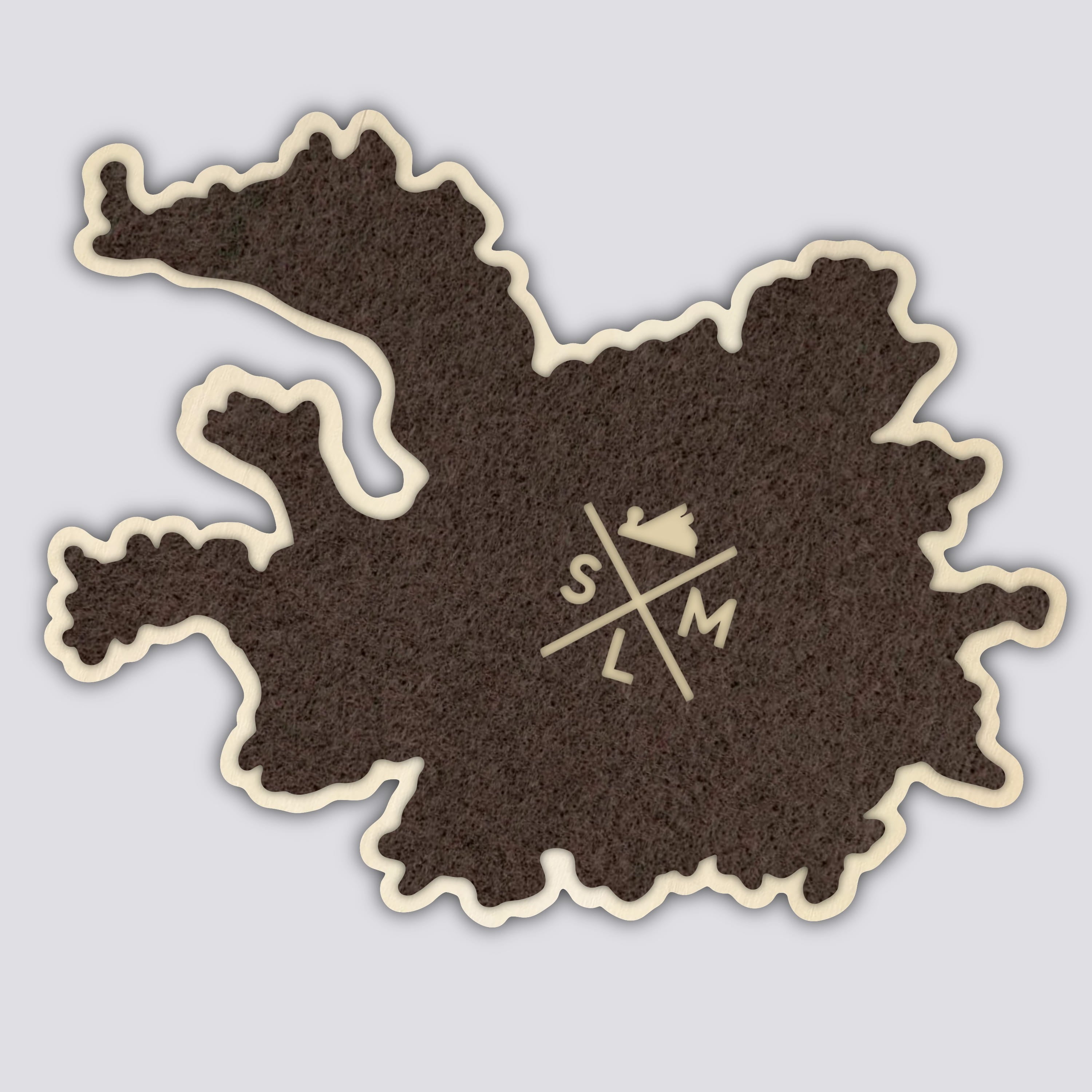 Mt Rainier Coaster | Wood Coaster Topography Map | Washington Mountain Art