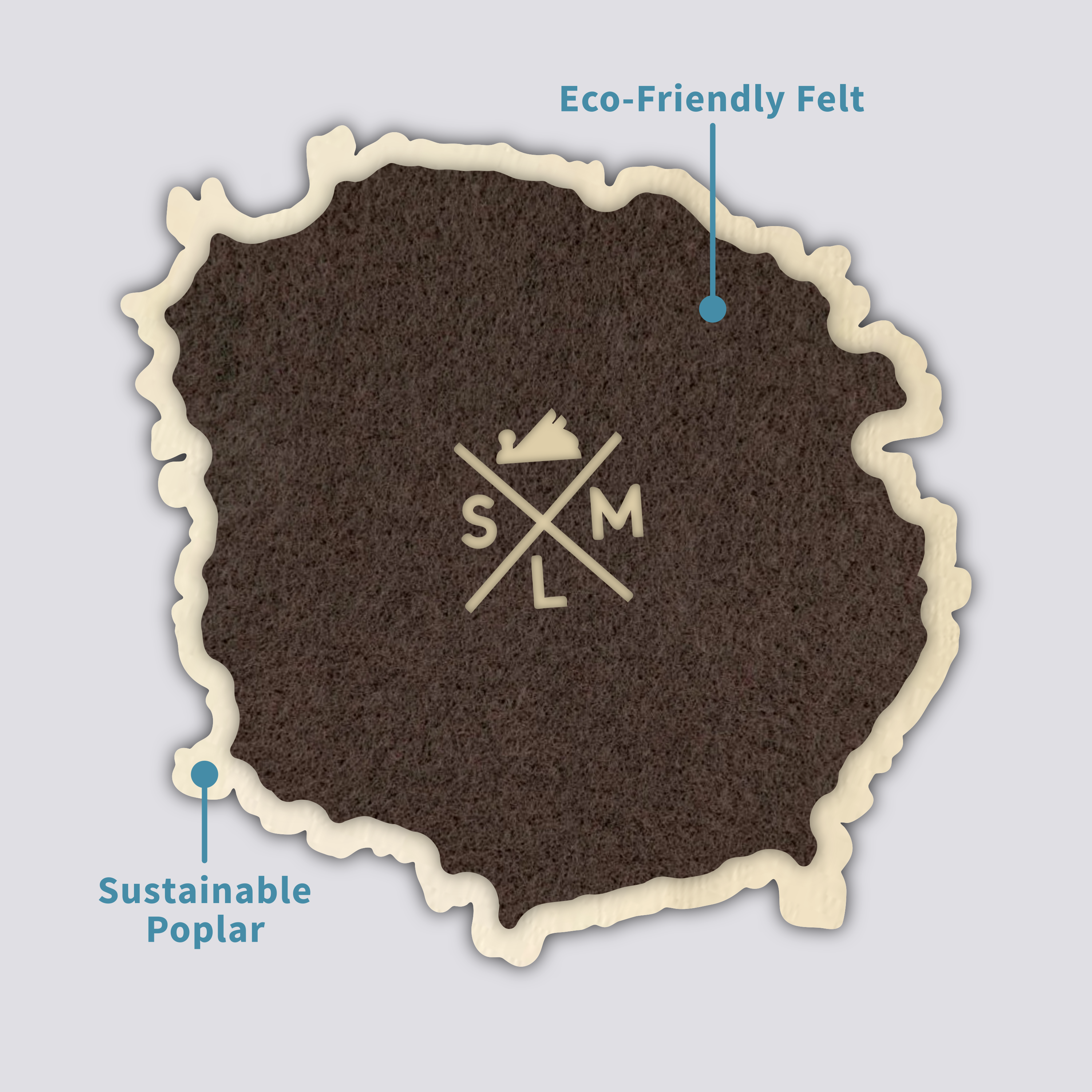 Mt St Helens Coaster | Wood Coaster Topography Map | Washington Mountain Art