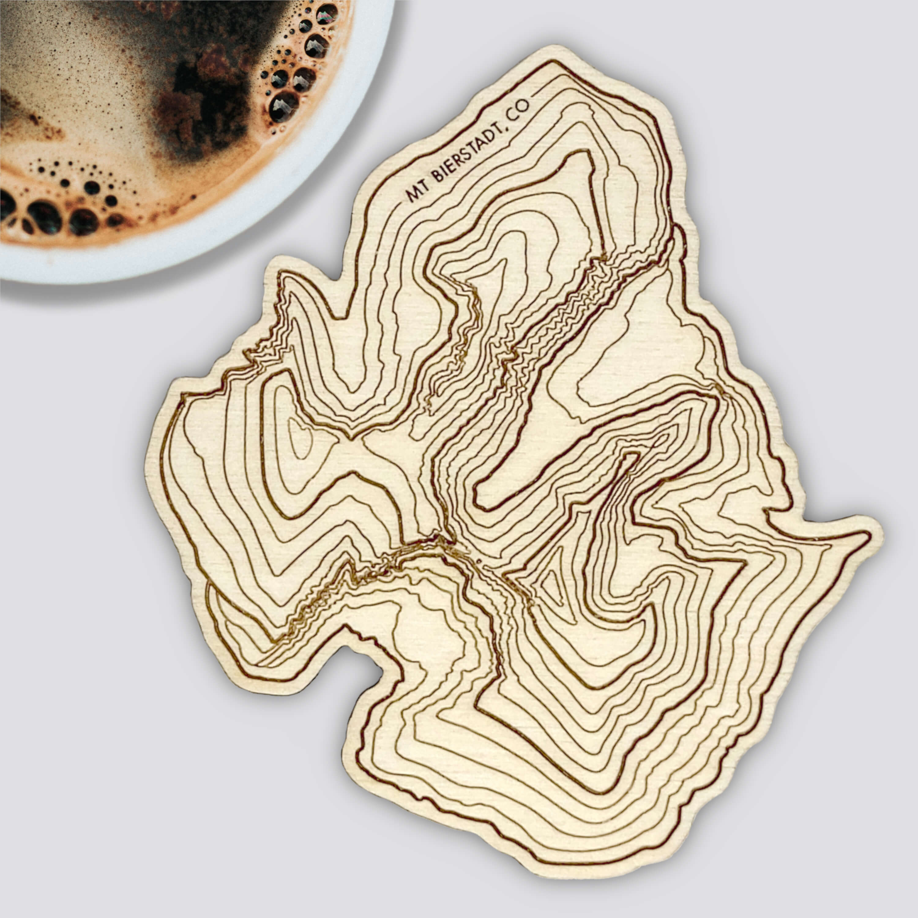 Colorado Mountains Topography Coasters - Set of 4