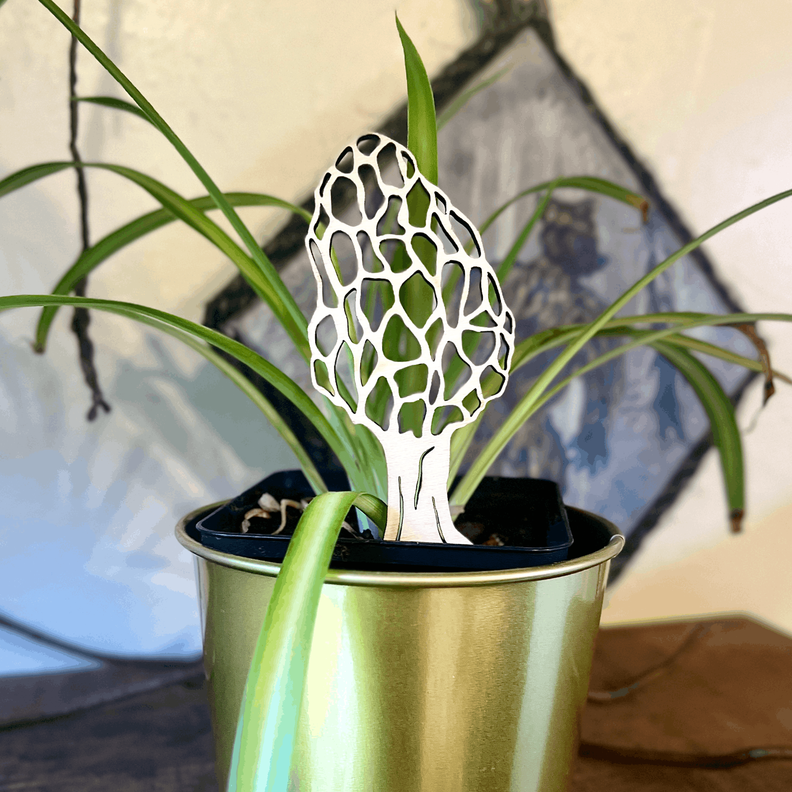 Morel Mushroom Plant Stake
