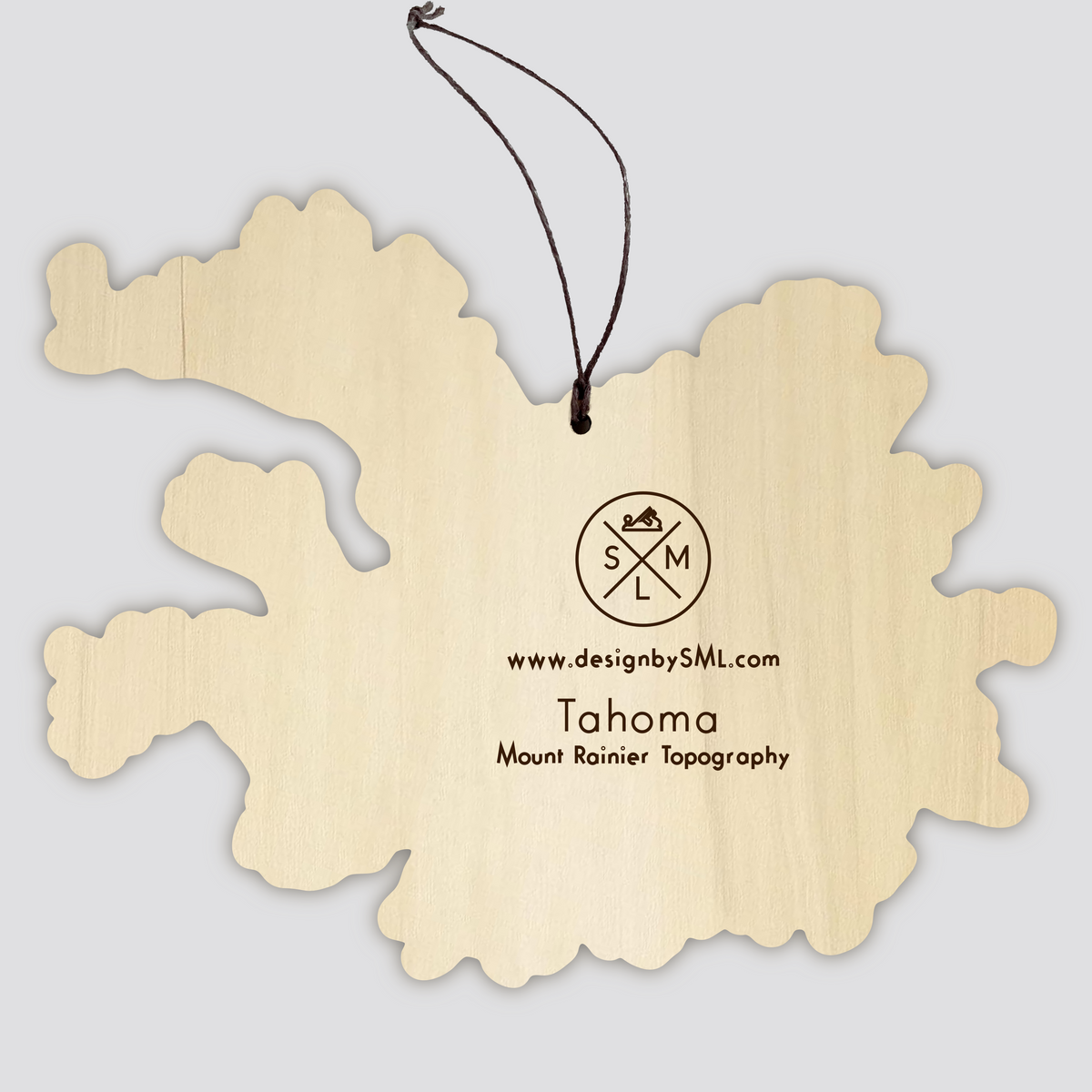 Mt Rainier Topography Ornament