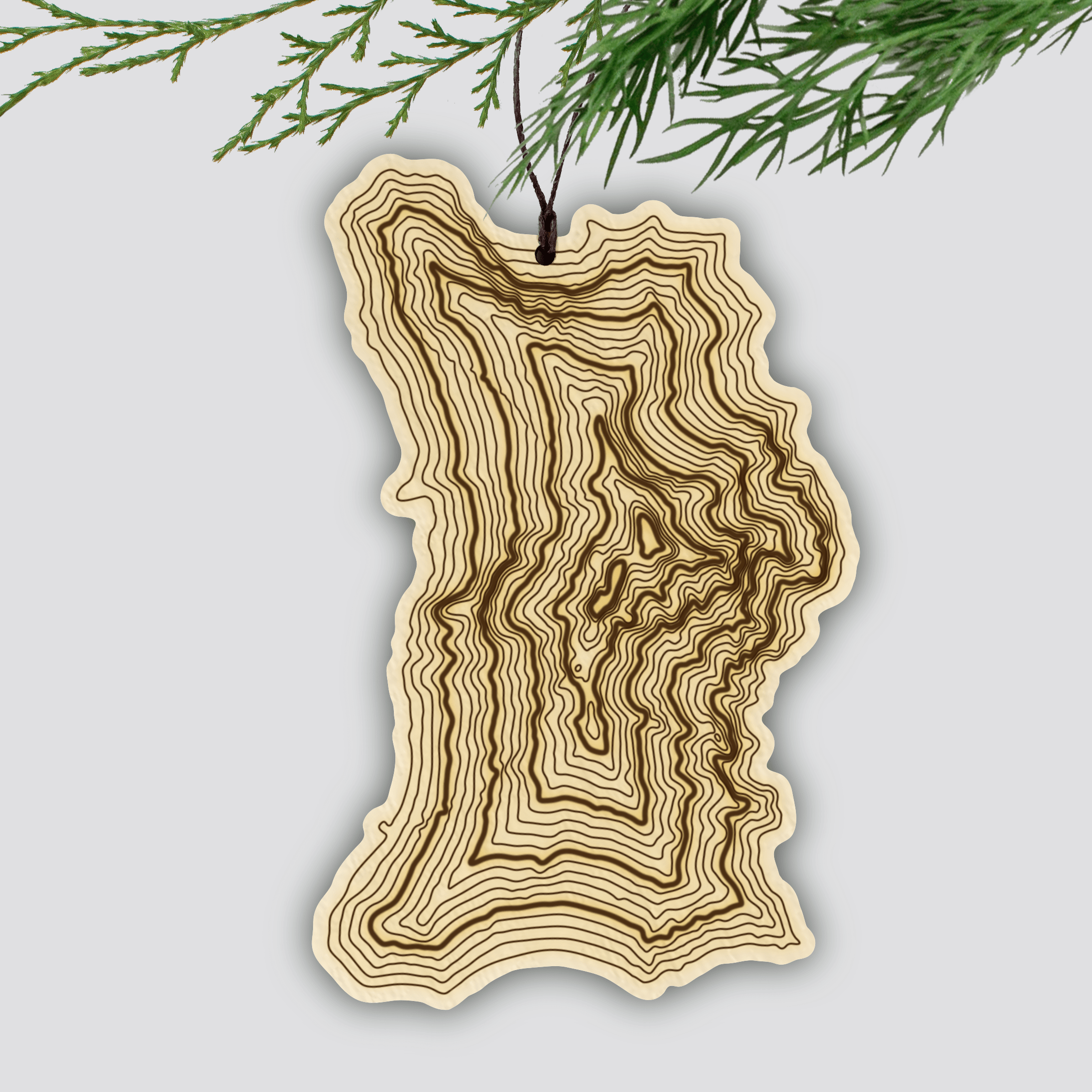 North Sister Topography Ornament
