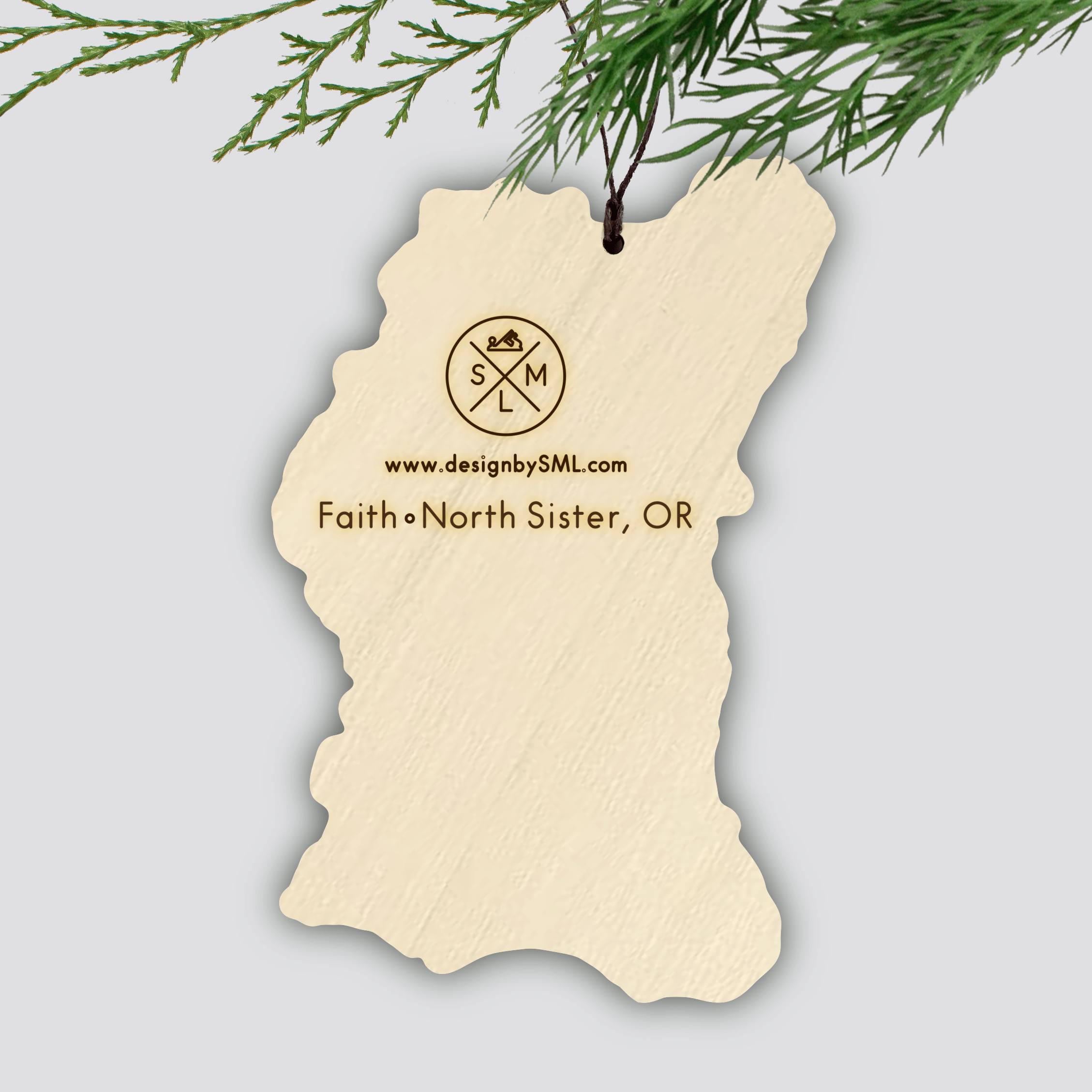 North Sister Topography Ornament