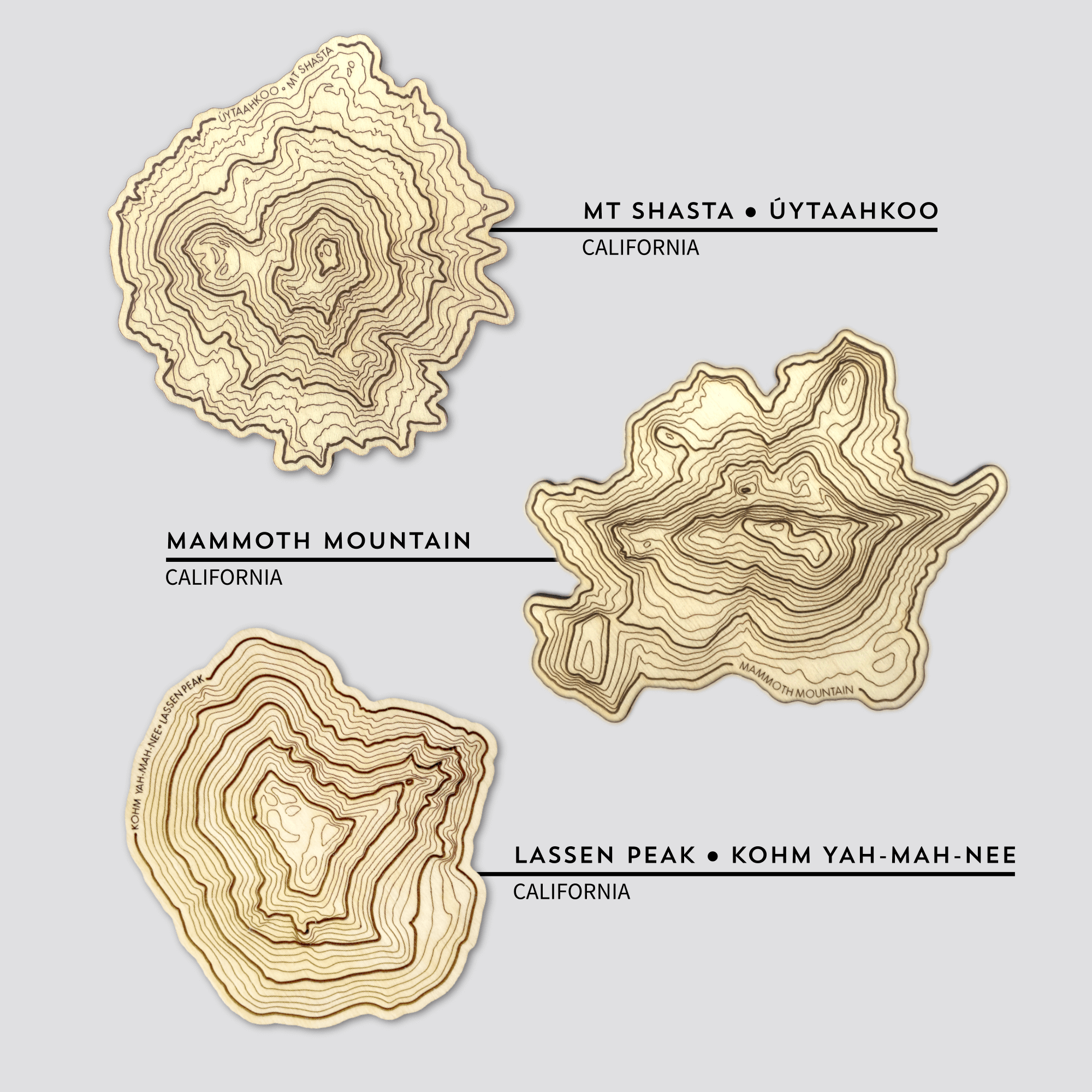 Mix-n-Match Topography Coasters - Set of 4