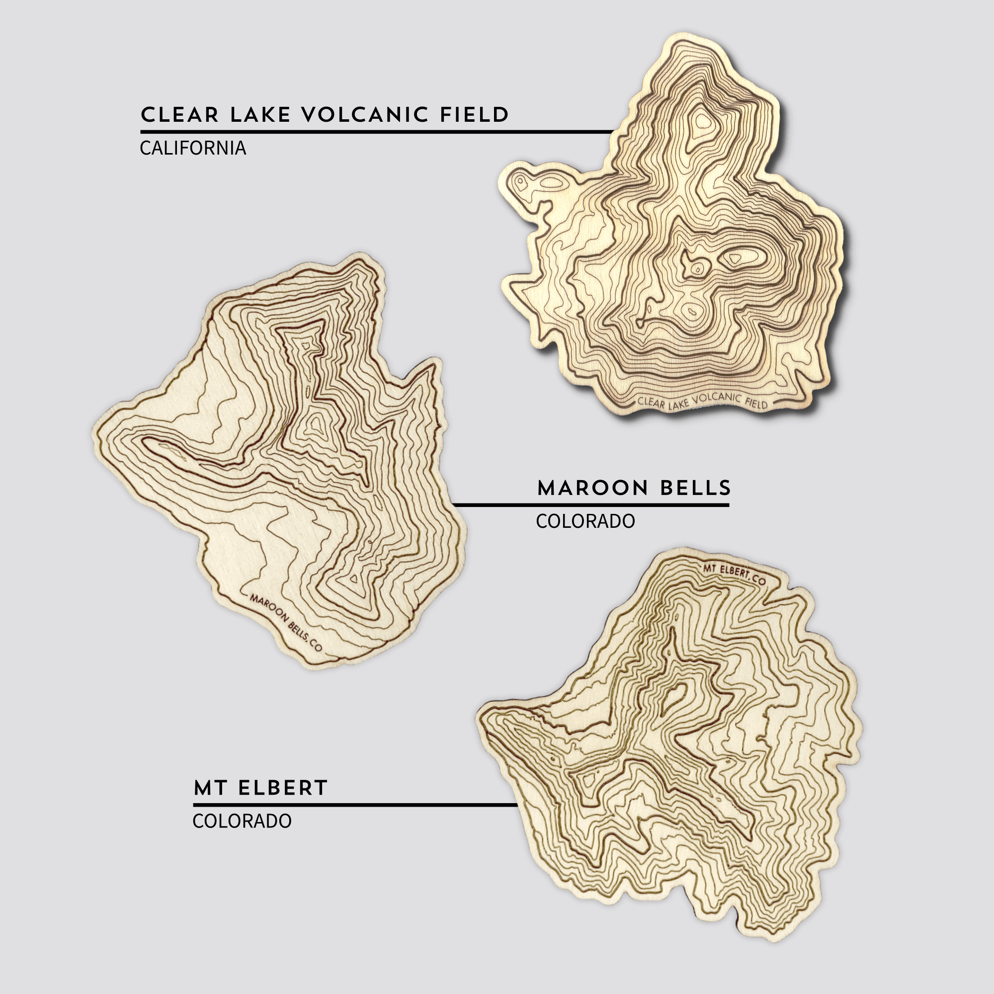 Mix-n-Match Topography Coasters - Set of 4