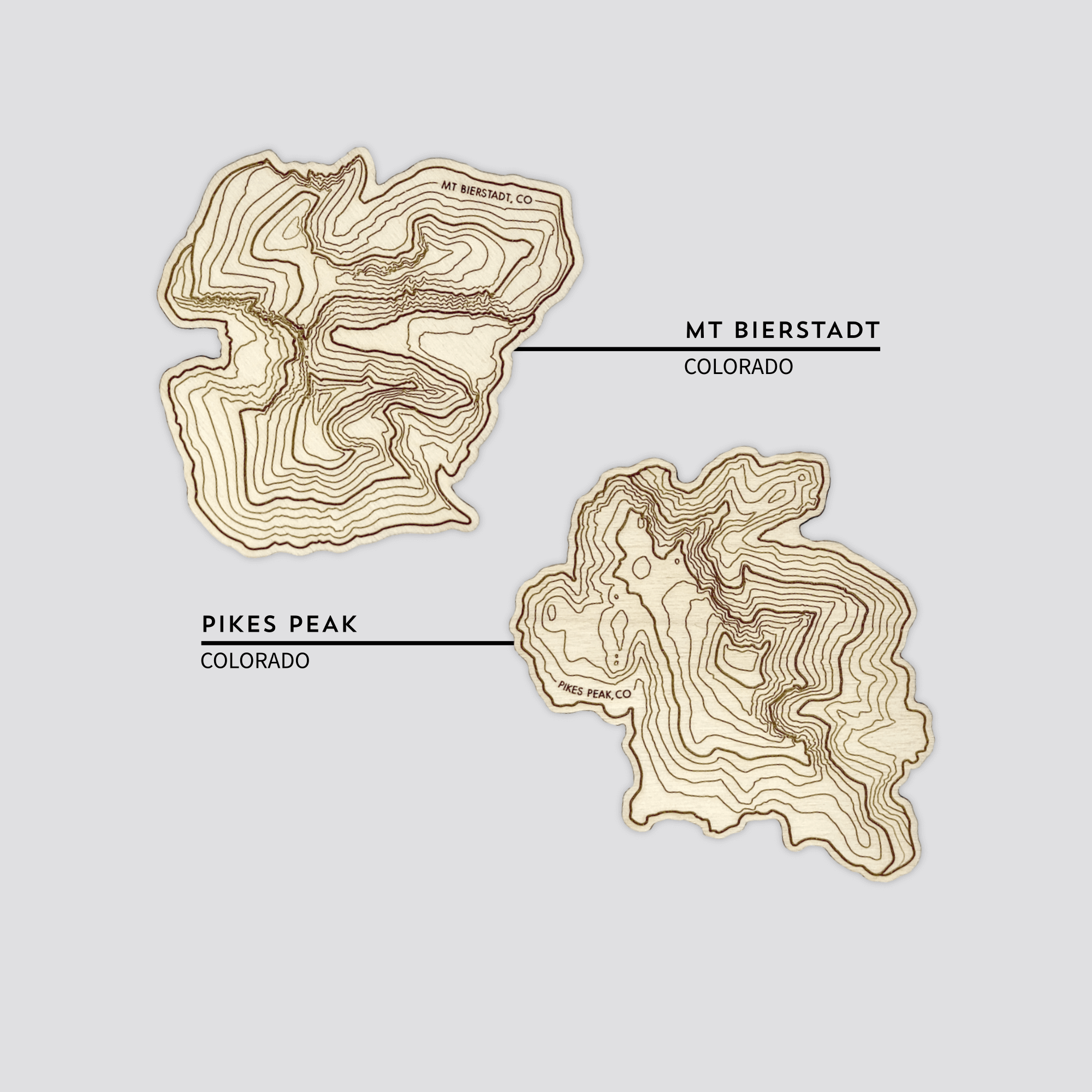 Mix-n-Match Topography Coasters - Set of 4